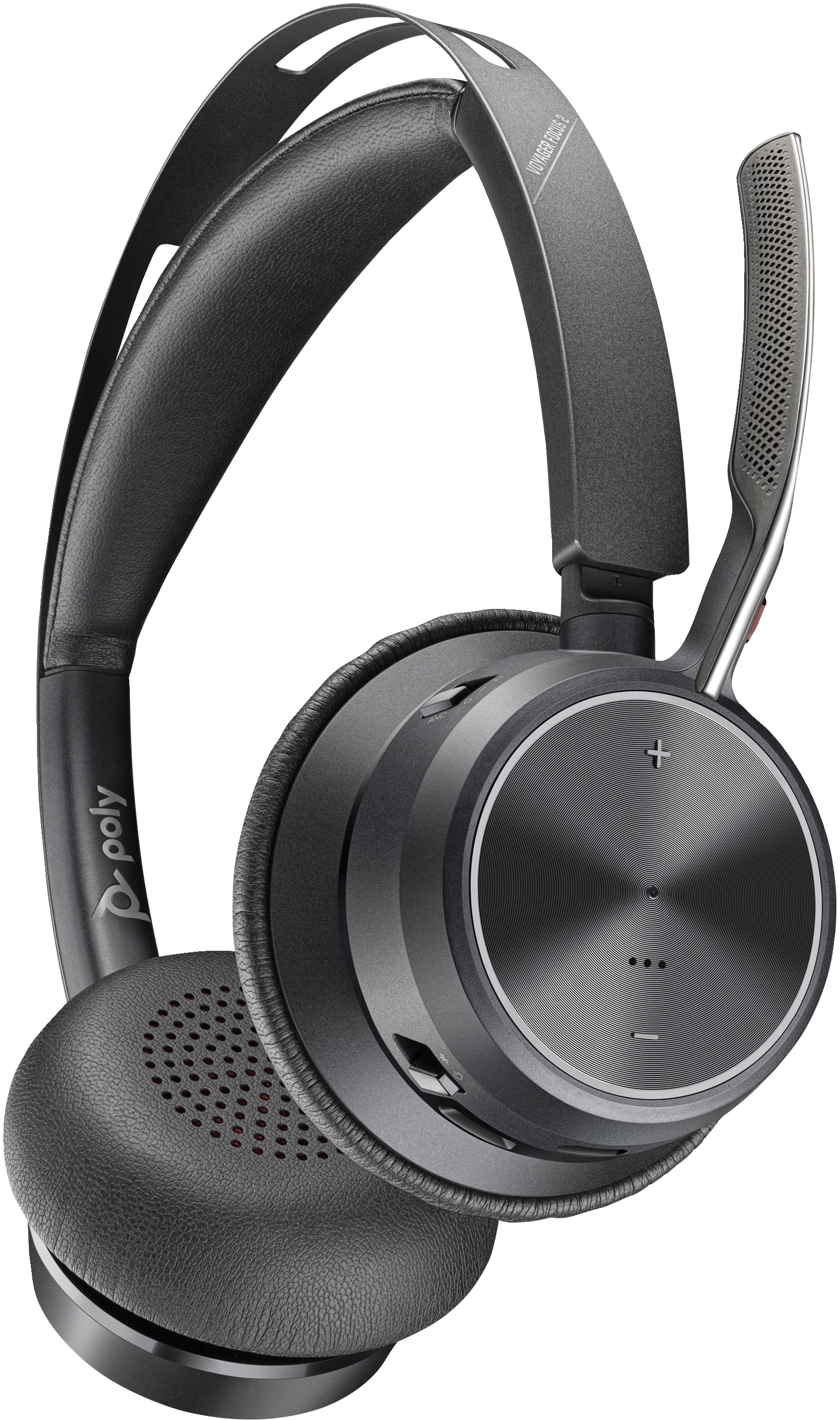 Poly HP Poly Voyager Focus 2 USB-C-C Headset +USB-C/A-Adapter, Kabellos, Büro/Callcenter, 175 g, Kop