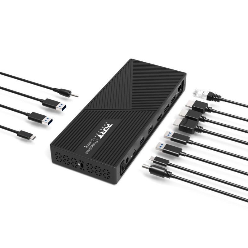 PORT Designs 901904WEU, Kabelgebunden, USB 3.2 Gen 1 (3.1 Gen 1) Type-C, Schwarz, DisplayPort, HDMI,