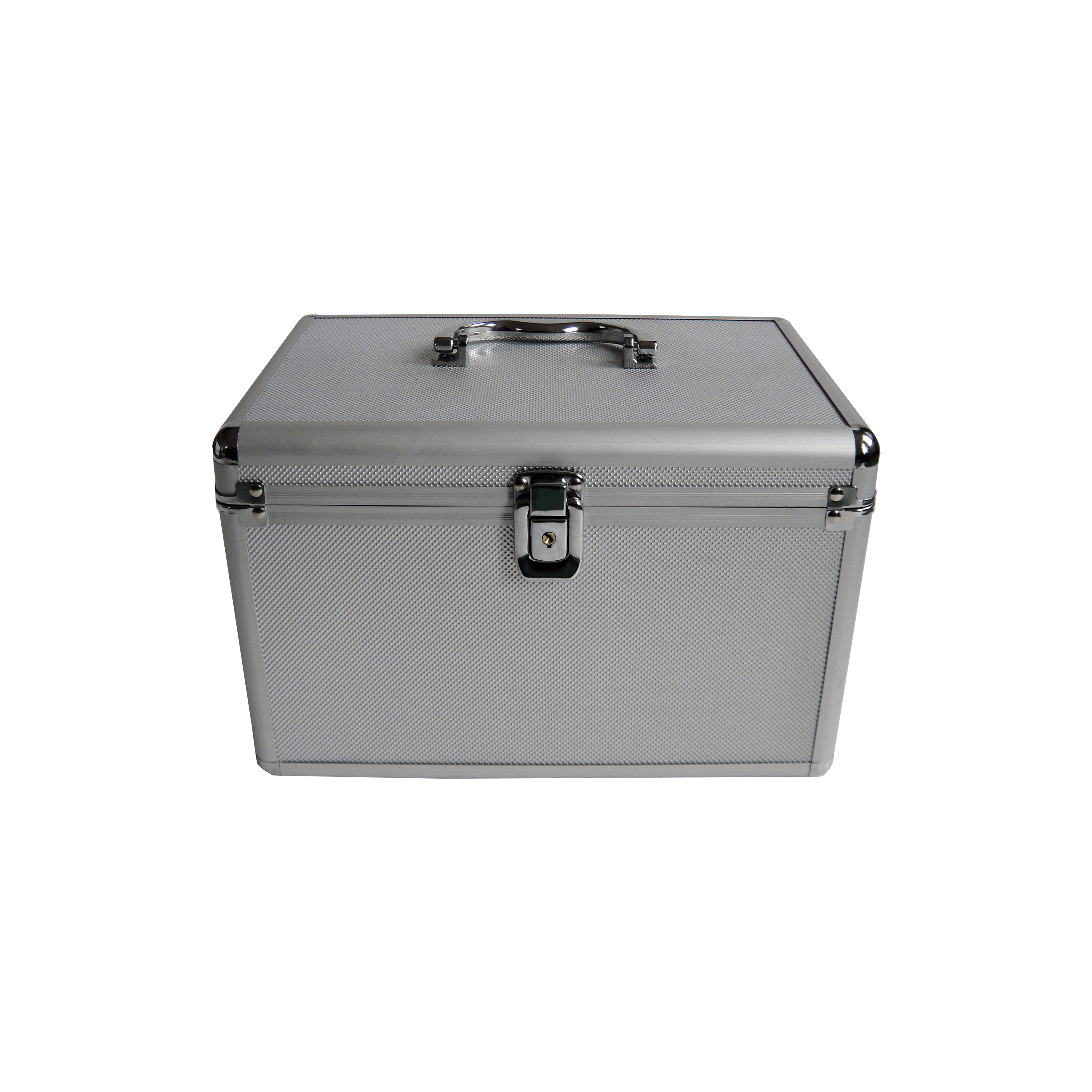MEDIARANGE BOX79, Gehäusebox, 120 Disks, Silber, Fleece, Kunststoff, Holz, 120 mm, Aluminium