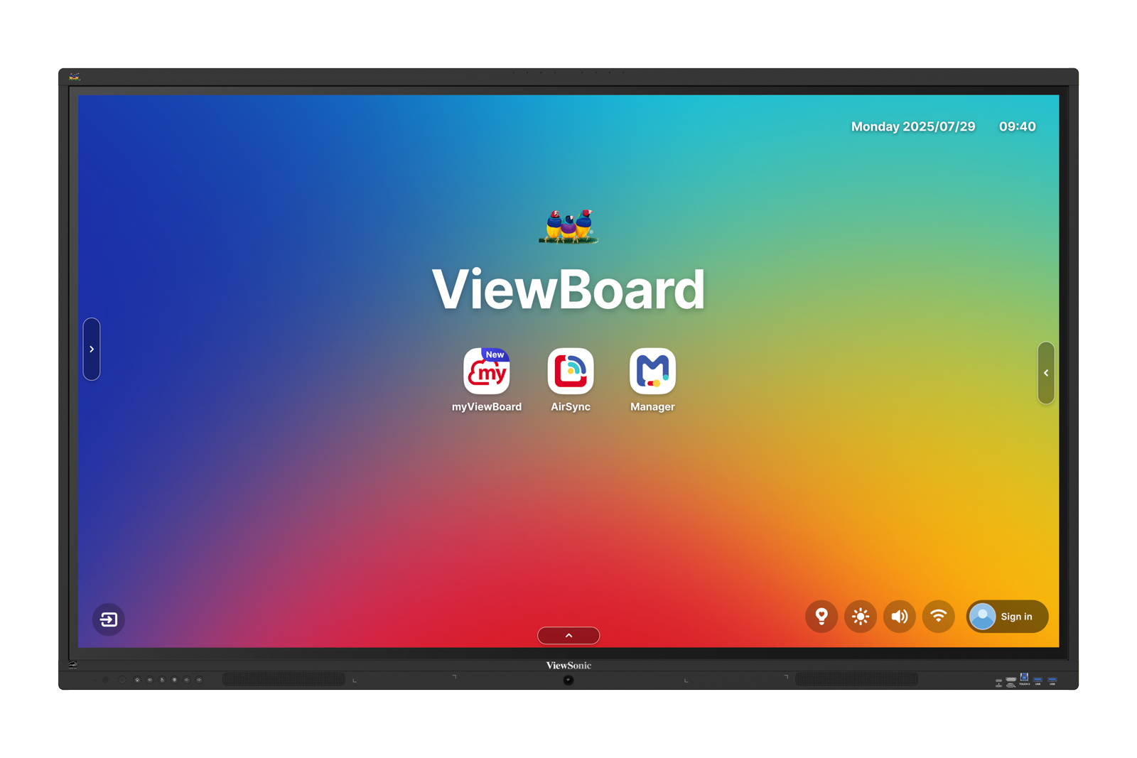 ViewSonic IFP 86IN 4K ANDROID 16 EDLA 64, 2,18 m (86"), 1895,04 x 1065,96 mm, 450 cd/m², 1,07 Millia