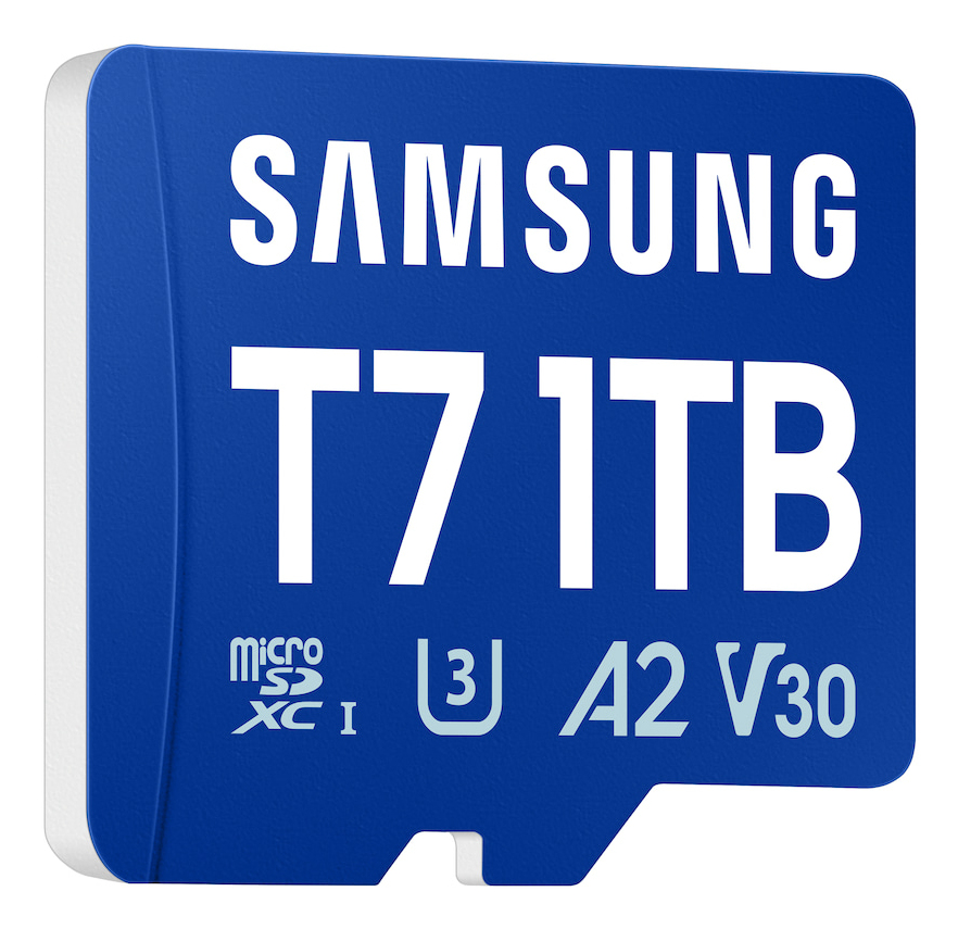 Samsung T7, 1 TB, MicroSDXC, UHS-I, 170 MB/s, Class 3 (U3), V30
