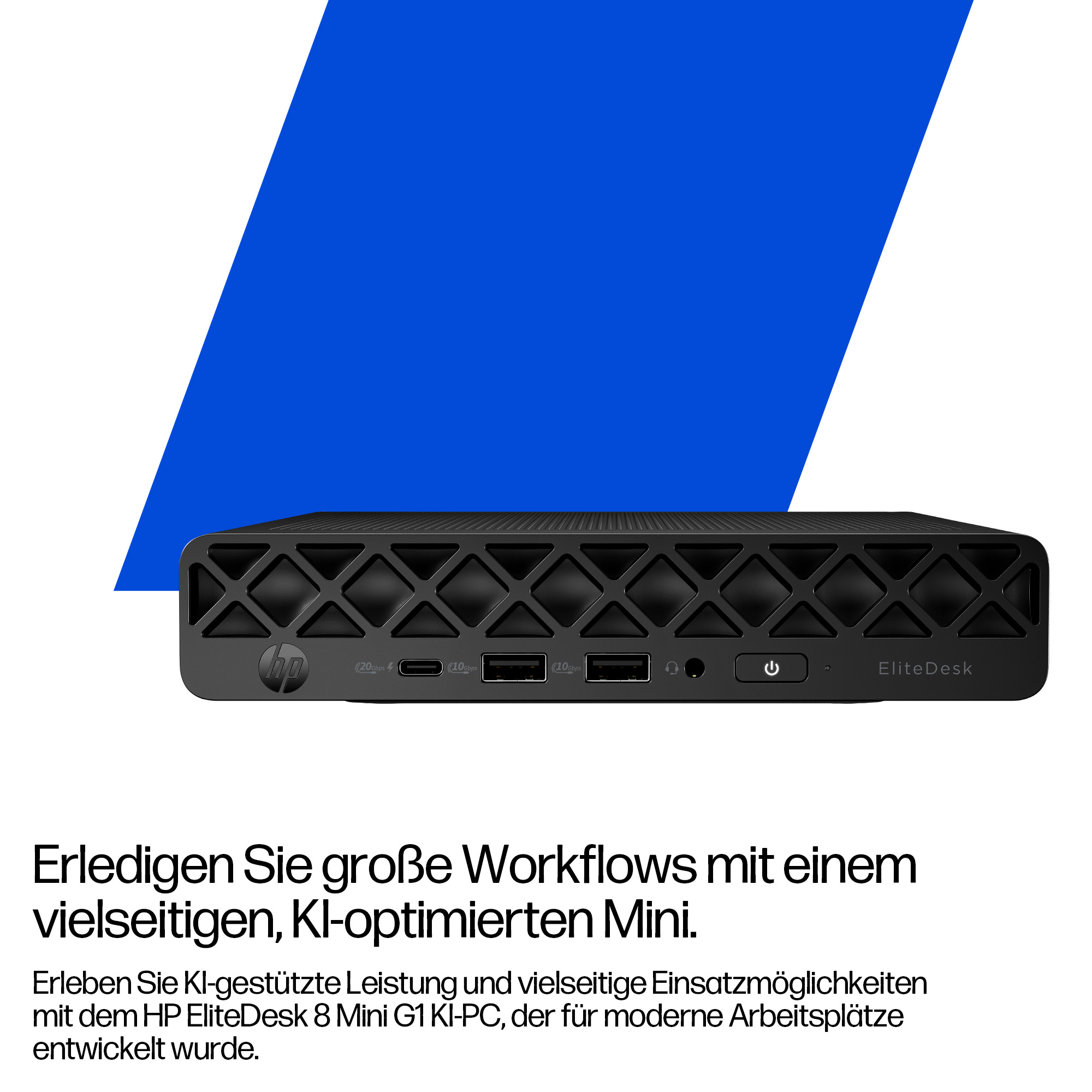 HP EliteDesk 8 Mini G1i Desktop AI PC, Core™ Ultra 5 235T, 32GB RAM, 512GB SSD, Win11 Pro