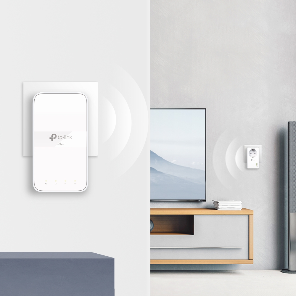 TP-LINK AC1200 AV1000 Gigabit WLAN Powerline Adapter Kit mit Steckdose, 1200 Mbit/s, IEEE 802.11a, I
