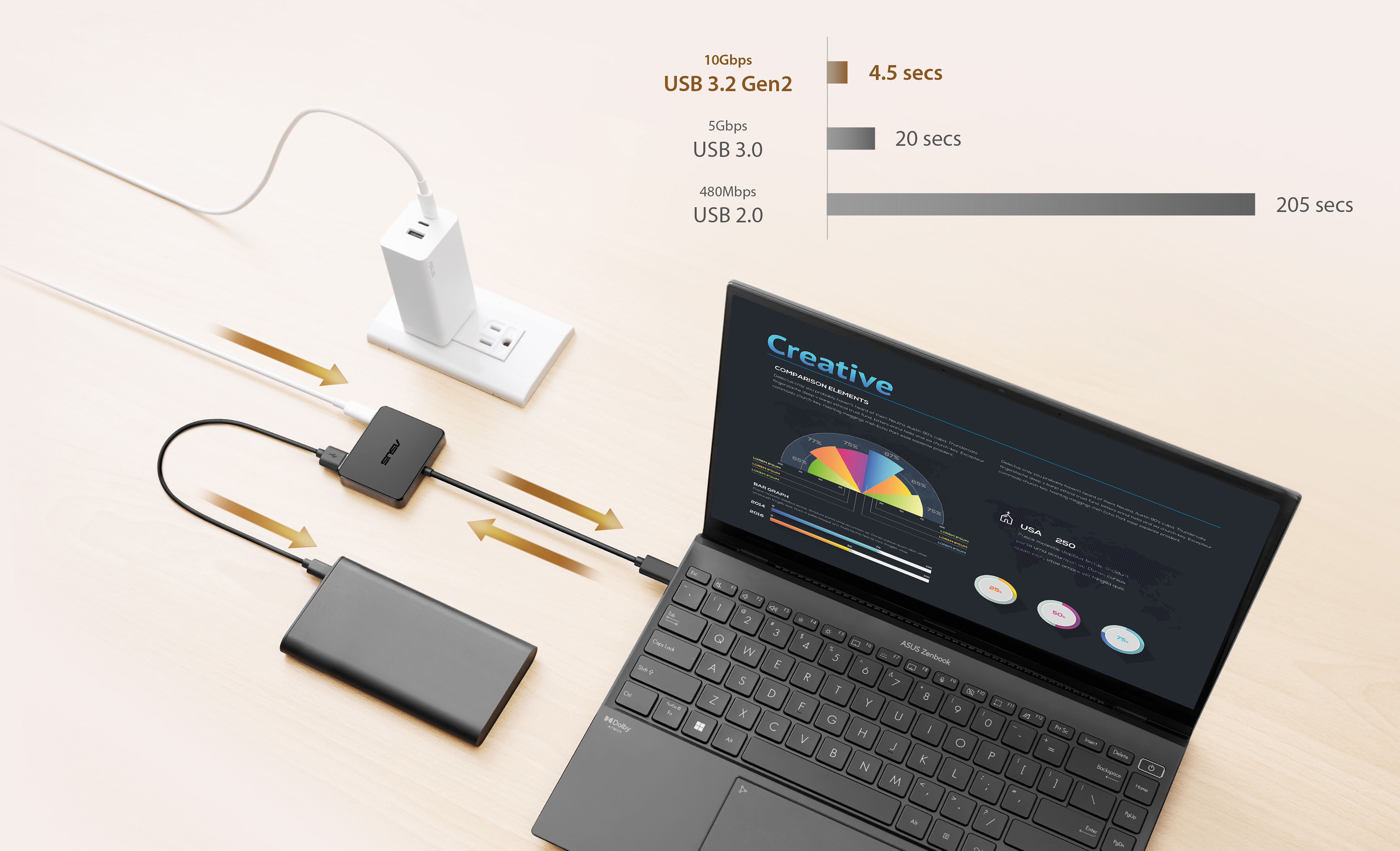 ASUS Mini Dock, schwarz, USB-C 3.0 [Stecker]