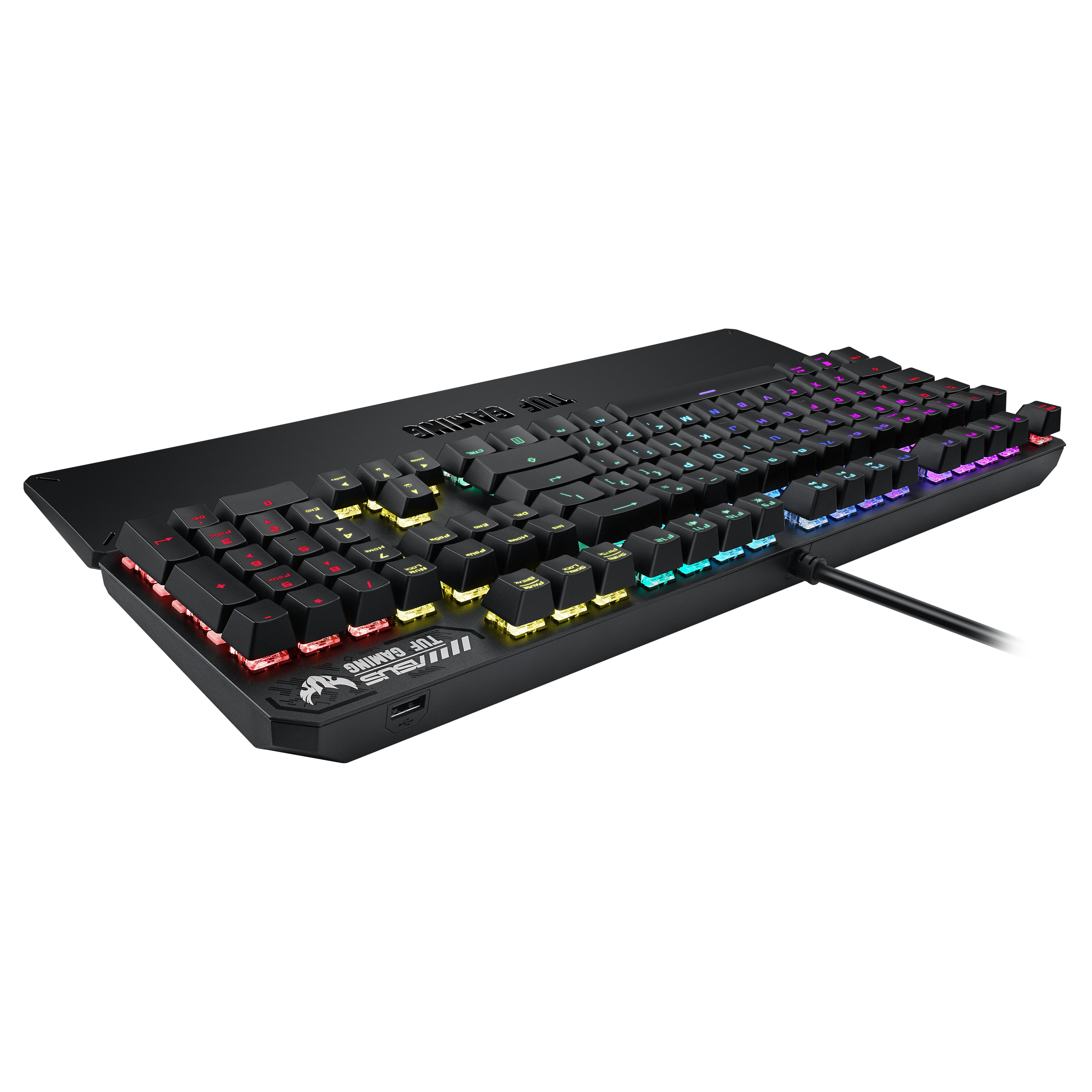 ASUS TUF Gaming K3, Volle Größe (100%), Kabelgebunden, USB, Mechanischer Switch, RGB-LED, Grau