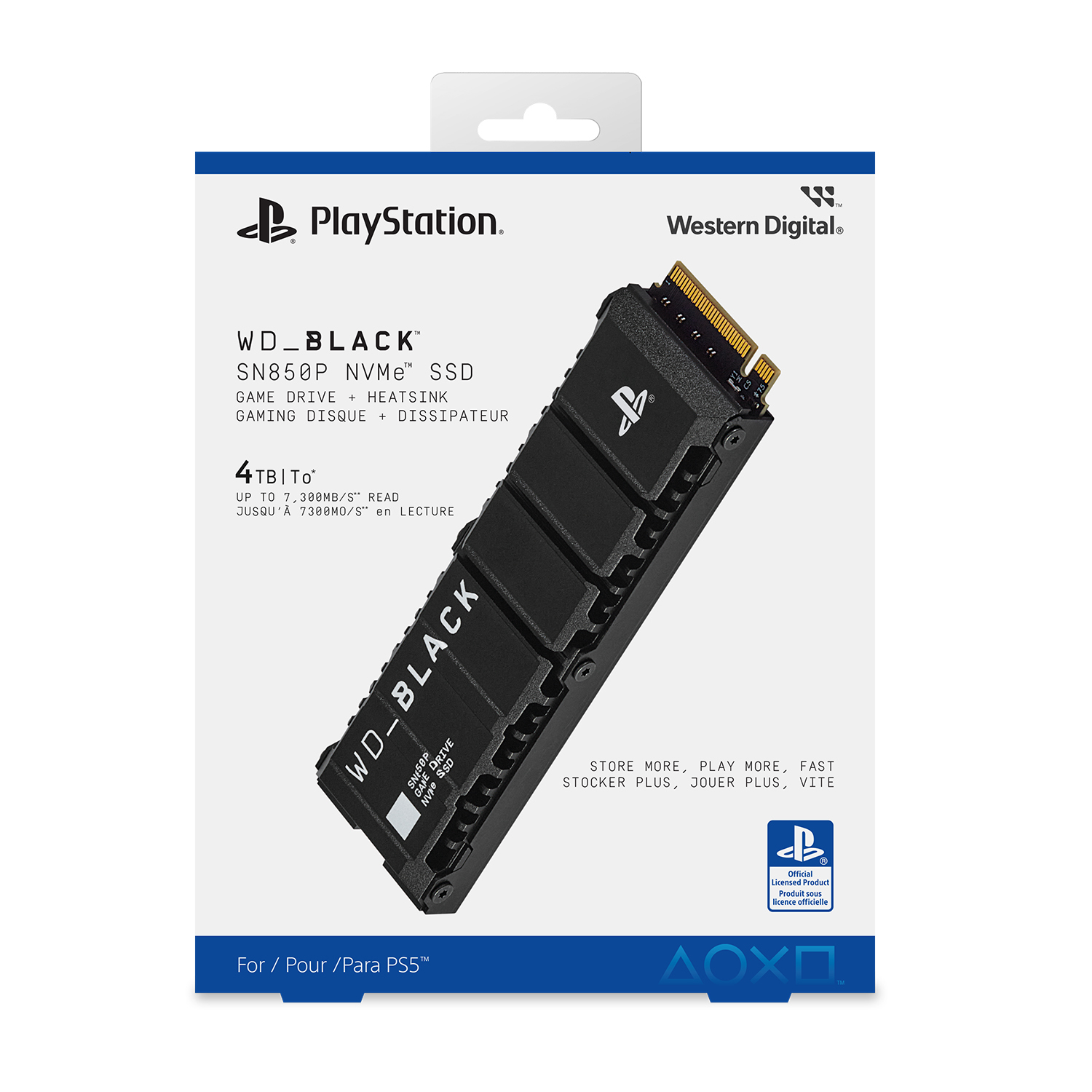 Western Digital WD_BLACK SN850P NVMe SSD 1TB, M.2 2280 / M-Key / PCIe 4.0 x4, Kühlkörper, retail
