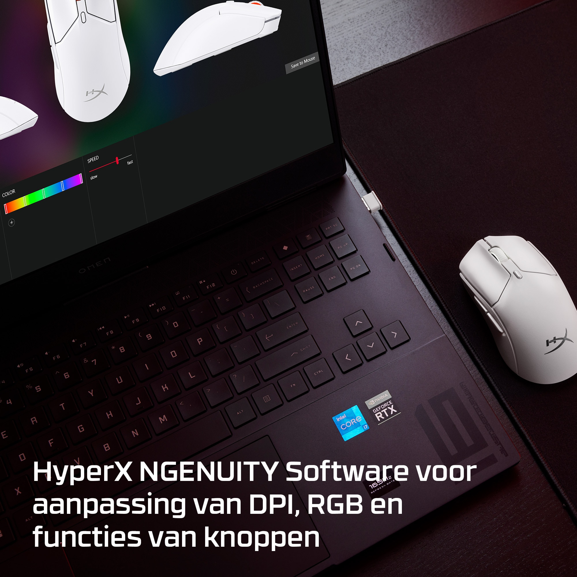 HP HyperX Pulsefire Haste 2 Mini - Maus - optisch