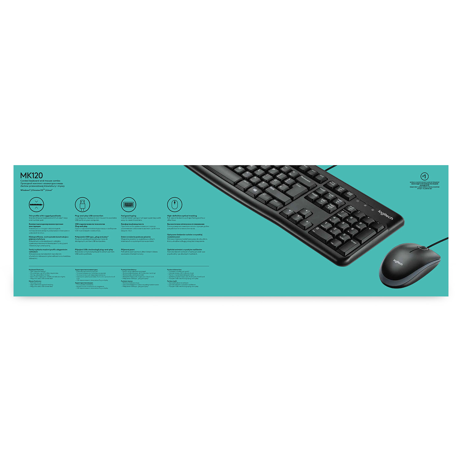 Logitech Desktop MK120 - Tastatur-und-Maus-Set
