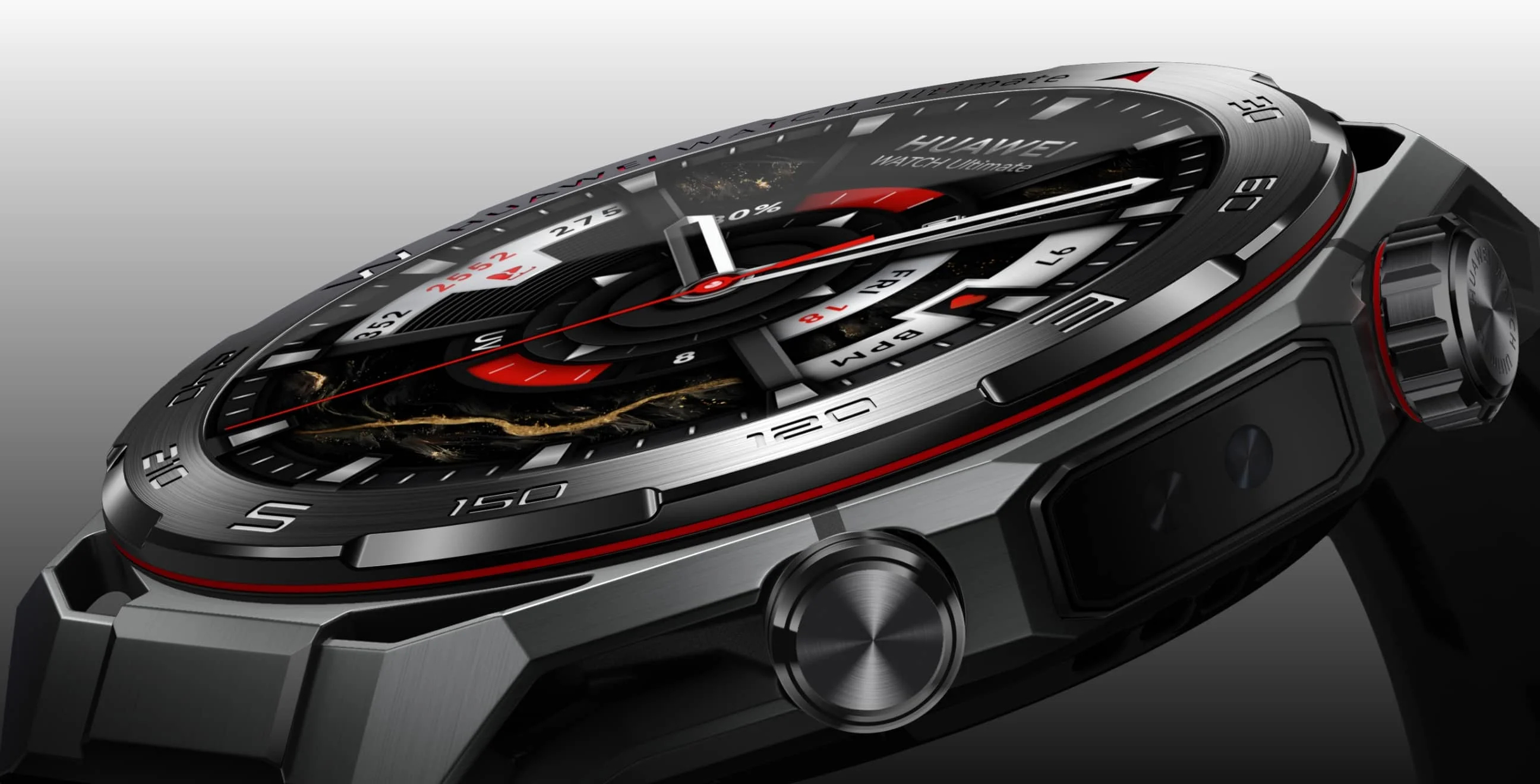 Huawei Watch Ultimate 2 - Zirconium-based liquid metal - intelligente Uhr mit Riemen - Flouroelastom