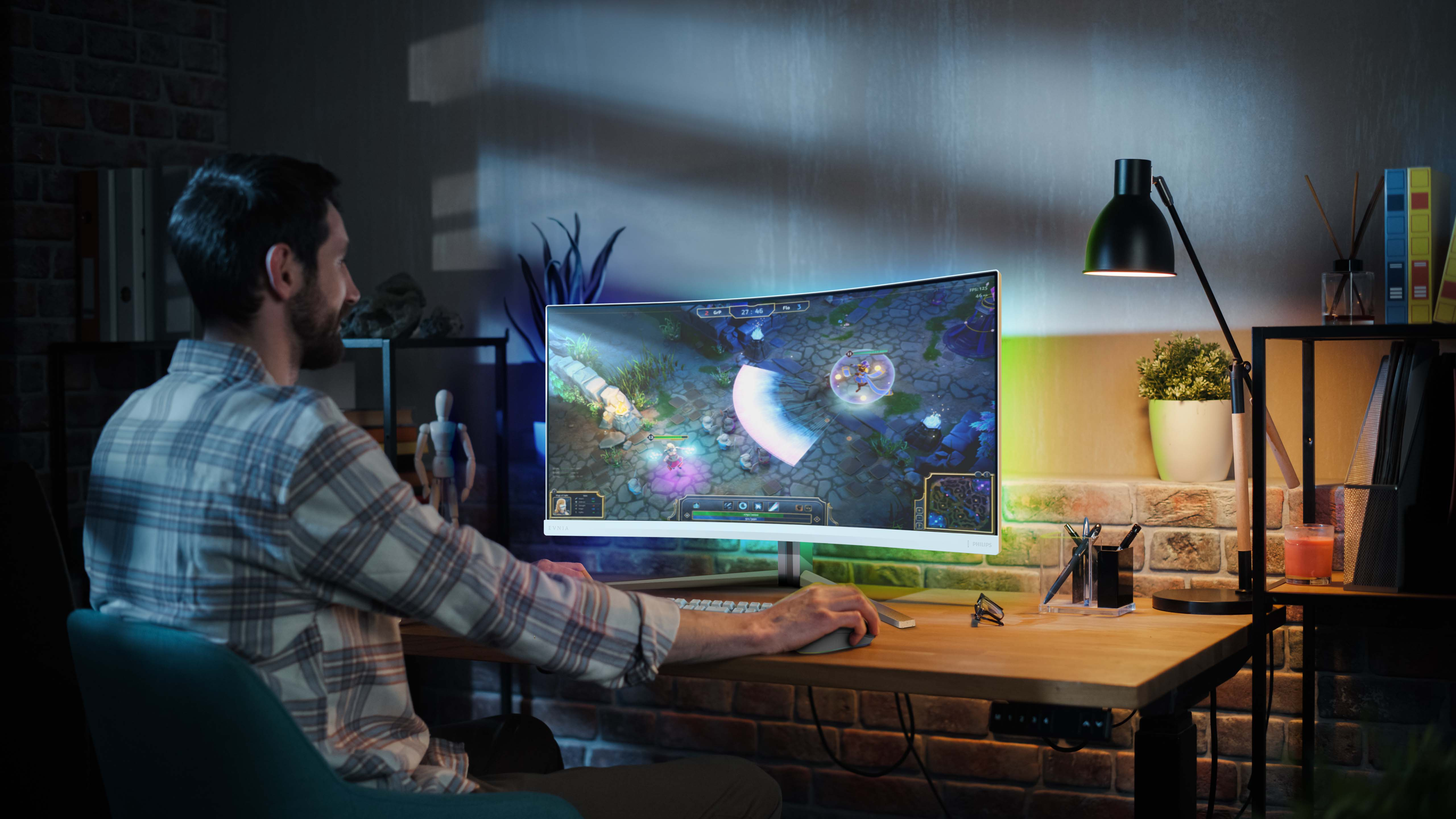 Philips Evnia 5000 Series 34M2C5501A Curved-Monitor 86.36cm (34") UWQHD, VA, 0.5ms, HDMI, DP, USB