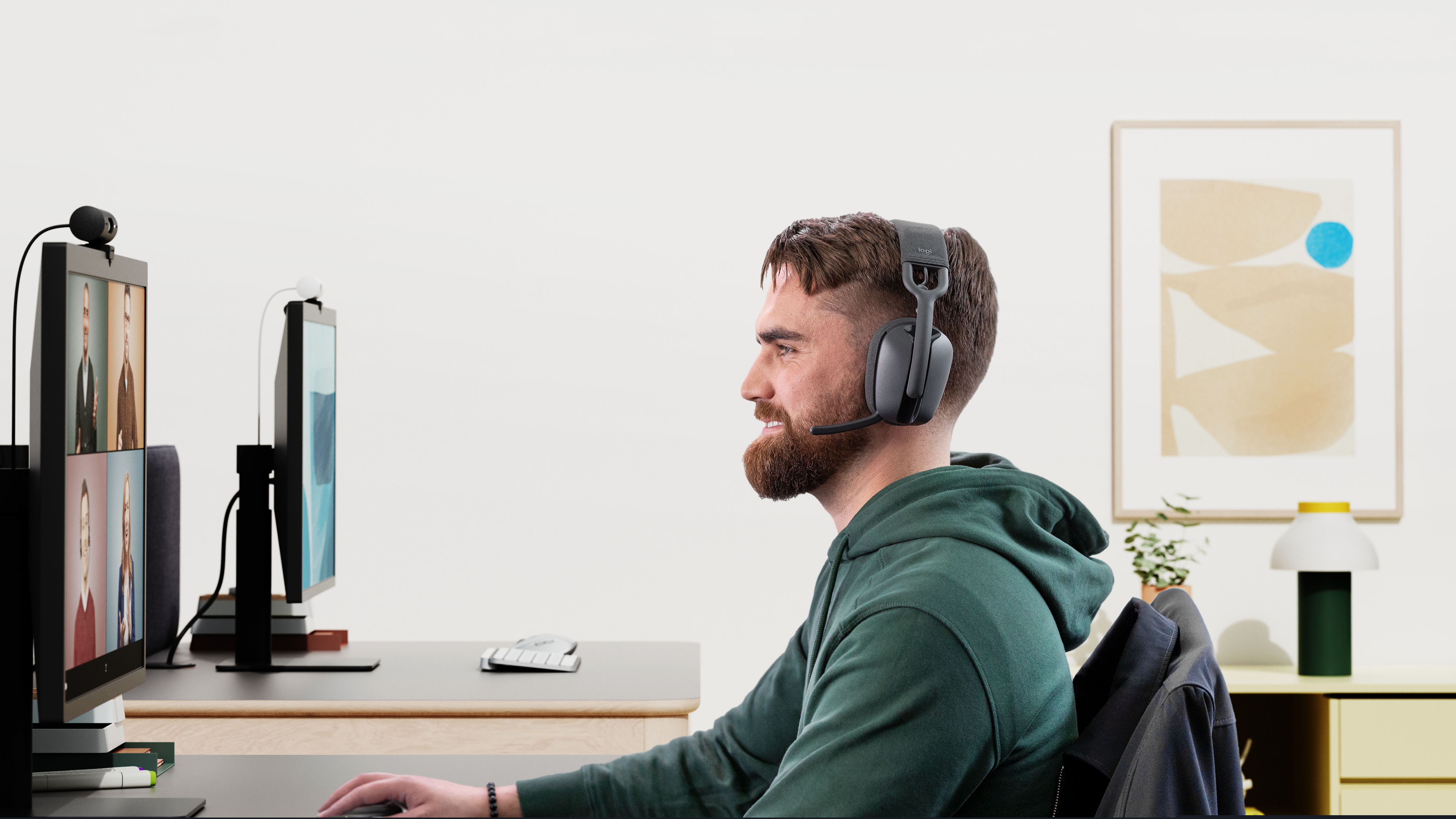 Logitech Zone Vibe Wireless UC, Kabellos, Anrufe/Musik, 185 g, Kopfhörer, Graphit