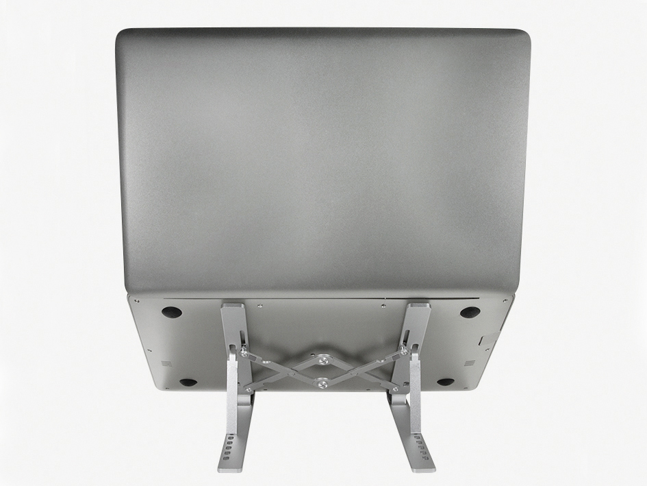 Conceptronic THANA04S ERGO Klappbarer Laptop-Kühlständer aus Aluminium, Laptop-Ständer, Silber, Alum