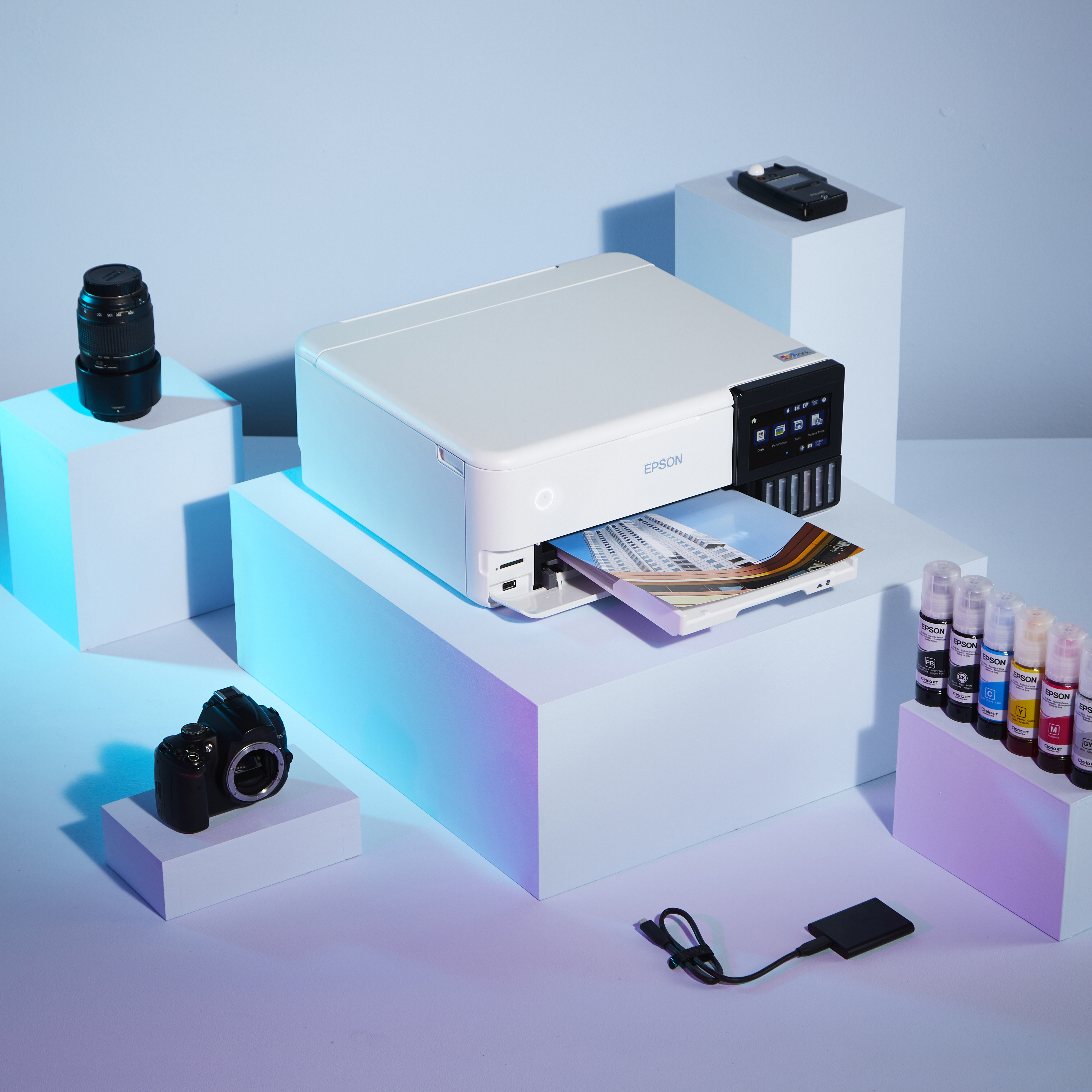Epson EcoTank ET-8500 - Multifunktionsdrucker - Farbe - Tintenstrahl - wiederbefüllbar - A4/Letter (