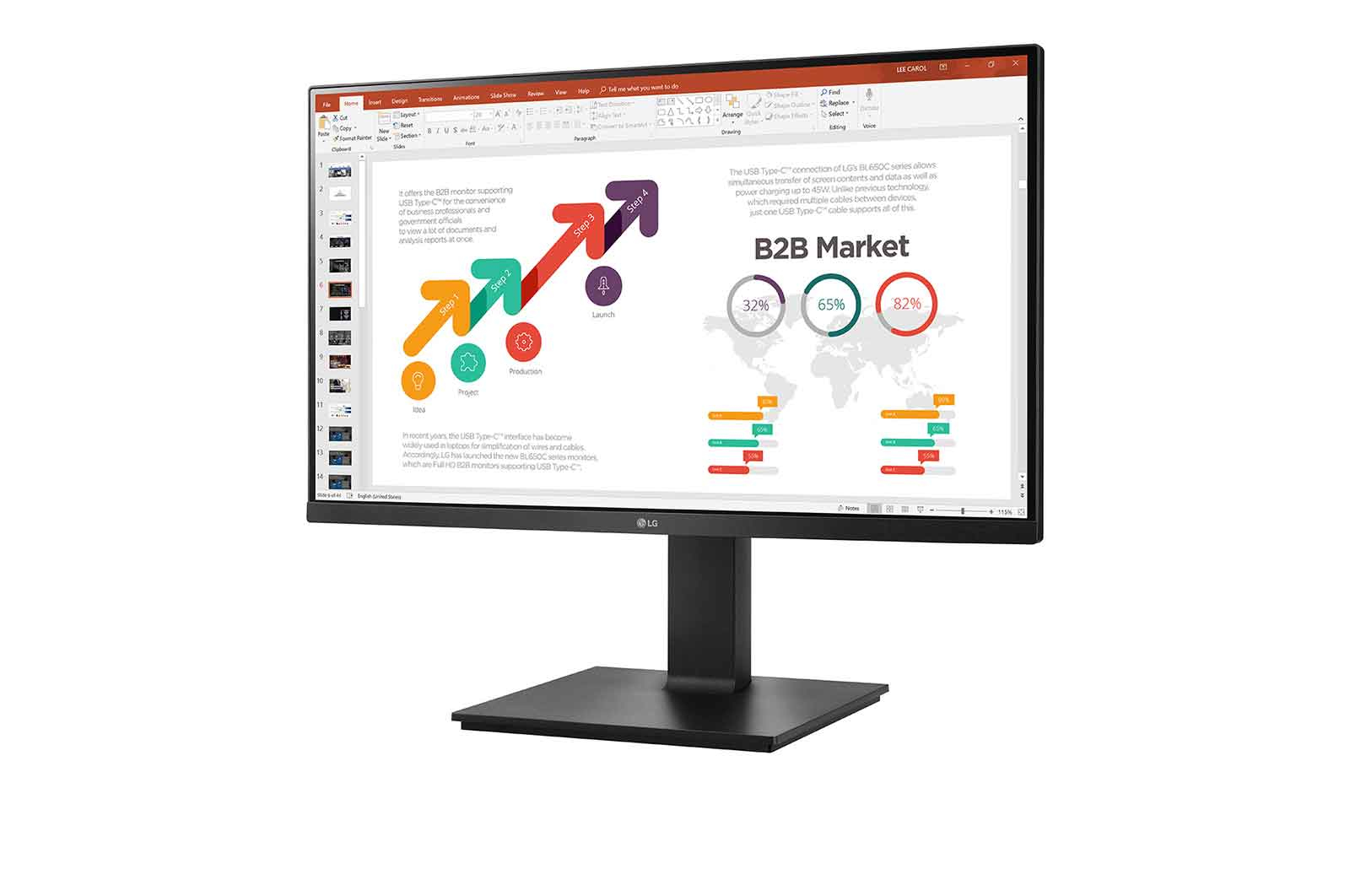 LG 24BP45SP-B - LED-Monitor - 61 cm (24") (23.8" sichtbar)