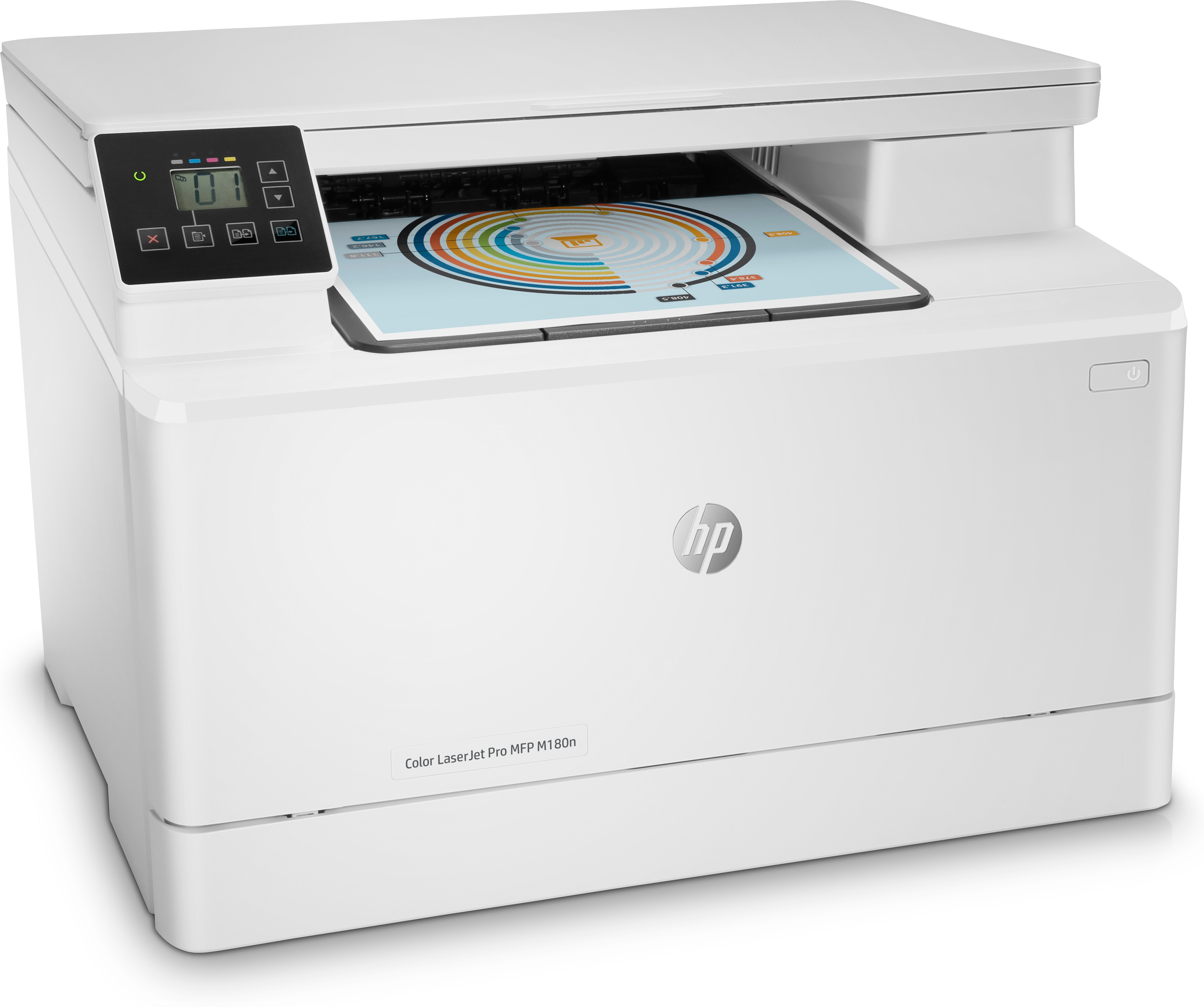 HP Color LaserJet Pro MFP M180n, Laser, Farbdruck, 600 x 600 DPI, Farbkopieren, A4, Weiß