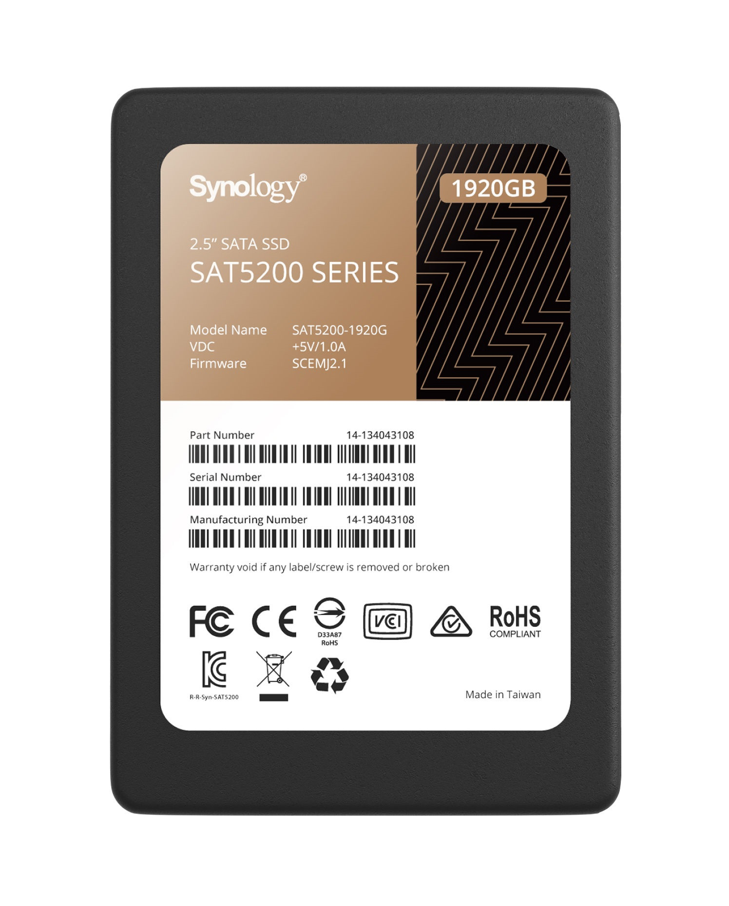 Synology SAT5200-1920G - SSD - 1.92 TB - intern - 2.5" (6.4 cm)