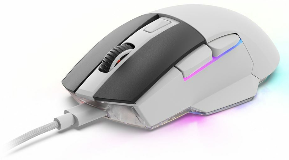 Sharkoon SKILLER SGM50W - Maus - optisch - 6 Tasten - kabellos, kabelgebunden - 2.4 GHz, USB-C - kab