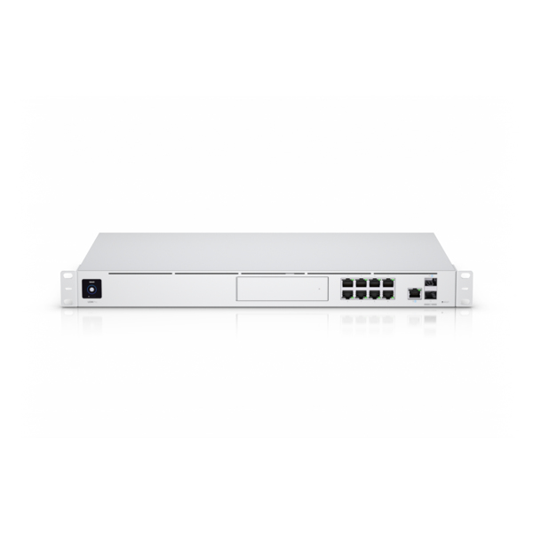 Ubiquiti UniFi Dream Machine Pro, UniFi OS Console, Rackmount Gigabit Managed NVR Switch, 9x RJ-45,