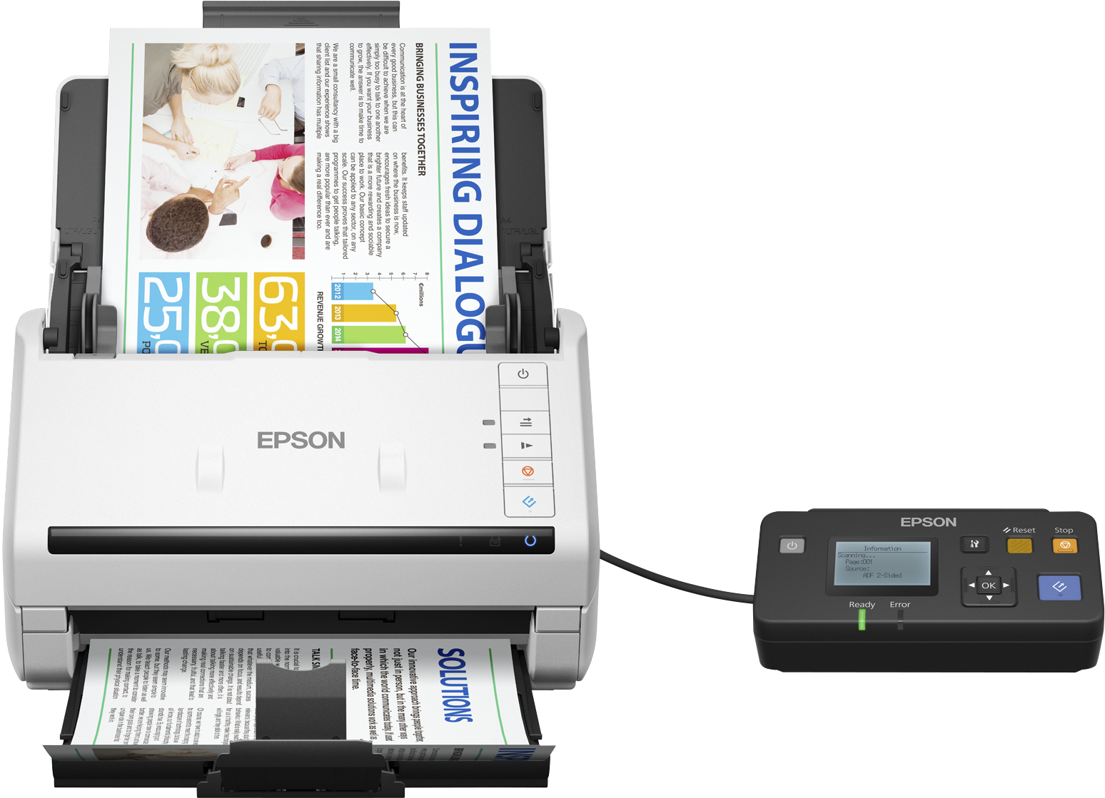 Epson WorkForce DS-530N, 215,9 x 6096 mm, 600 x 600 DPI, 30 Bit, 24 Bit, 10 Bit, 8 Bit