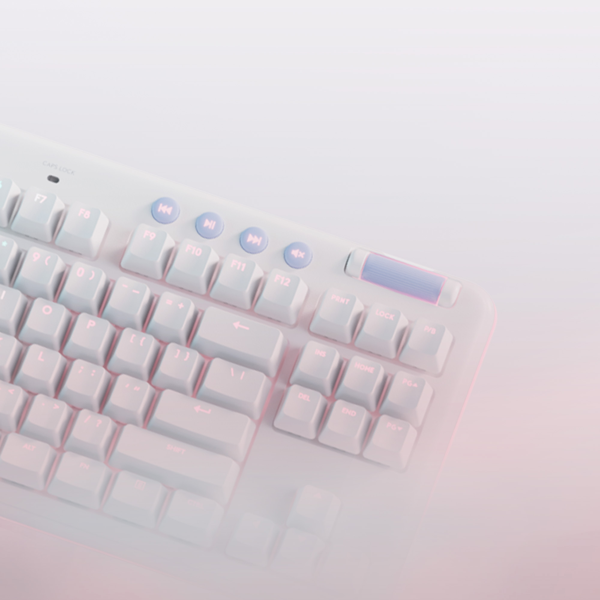 Logitech G G715, Kabellos, RF Wireless + Bluetooth, Mechanischer Switch, QWERTZ, RGB-LED, Weiß