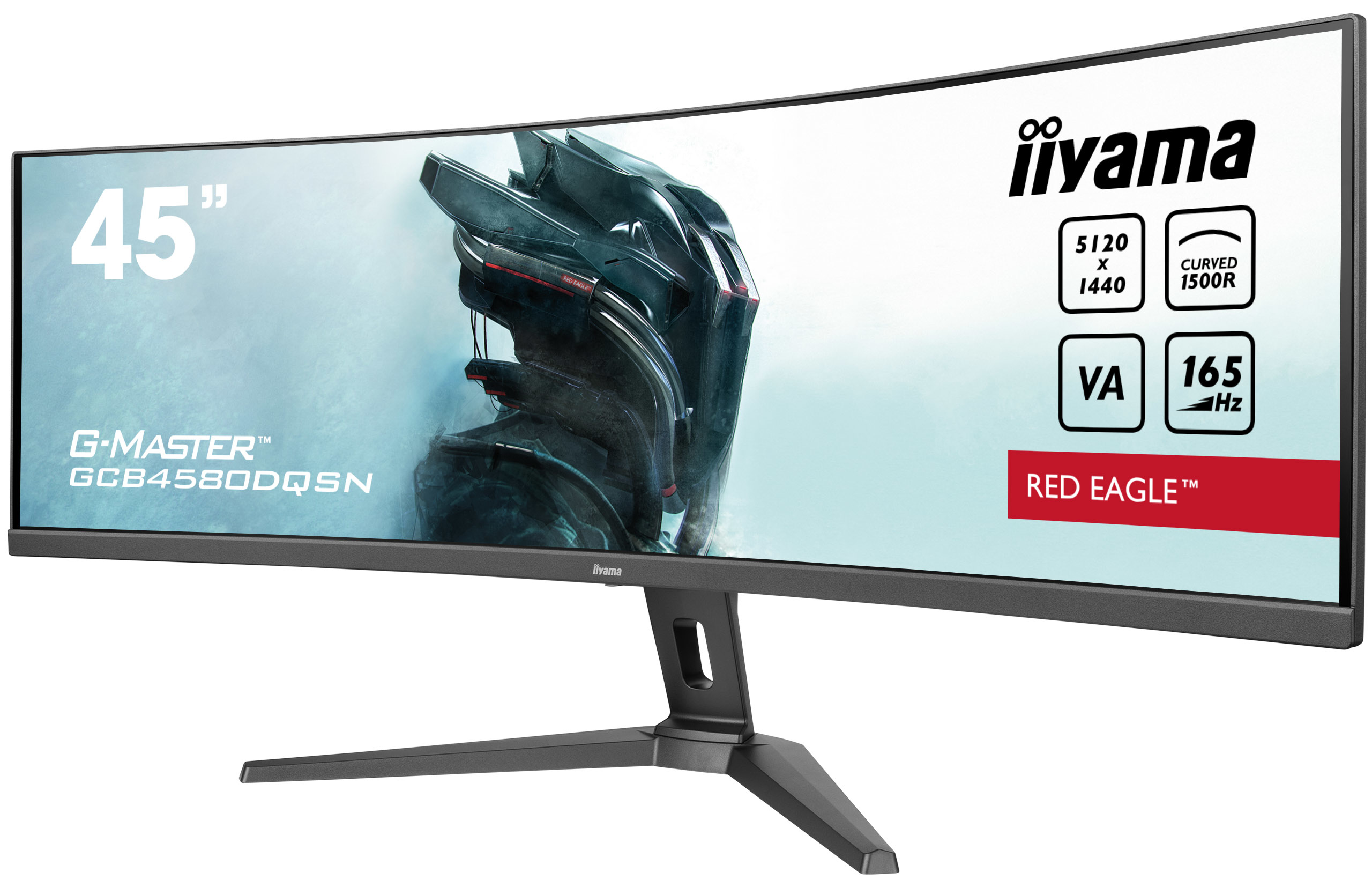 B-WARE - Iiyama G-MASTER Red Eagle GCB4580DQSN-B1 Curved-Monitor 114.3cm (45") DQHD), VA, 0.8ms, HDM