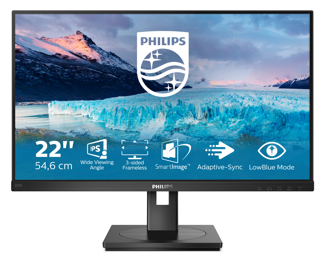 Philips S-line 222S1AE - LED-Monitor - 55 cm (22")