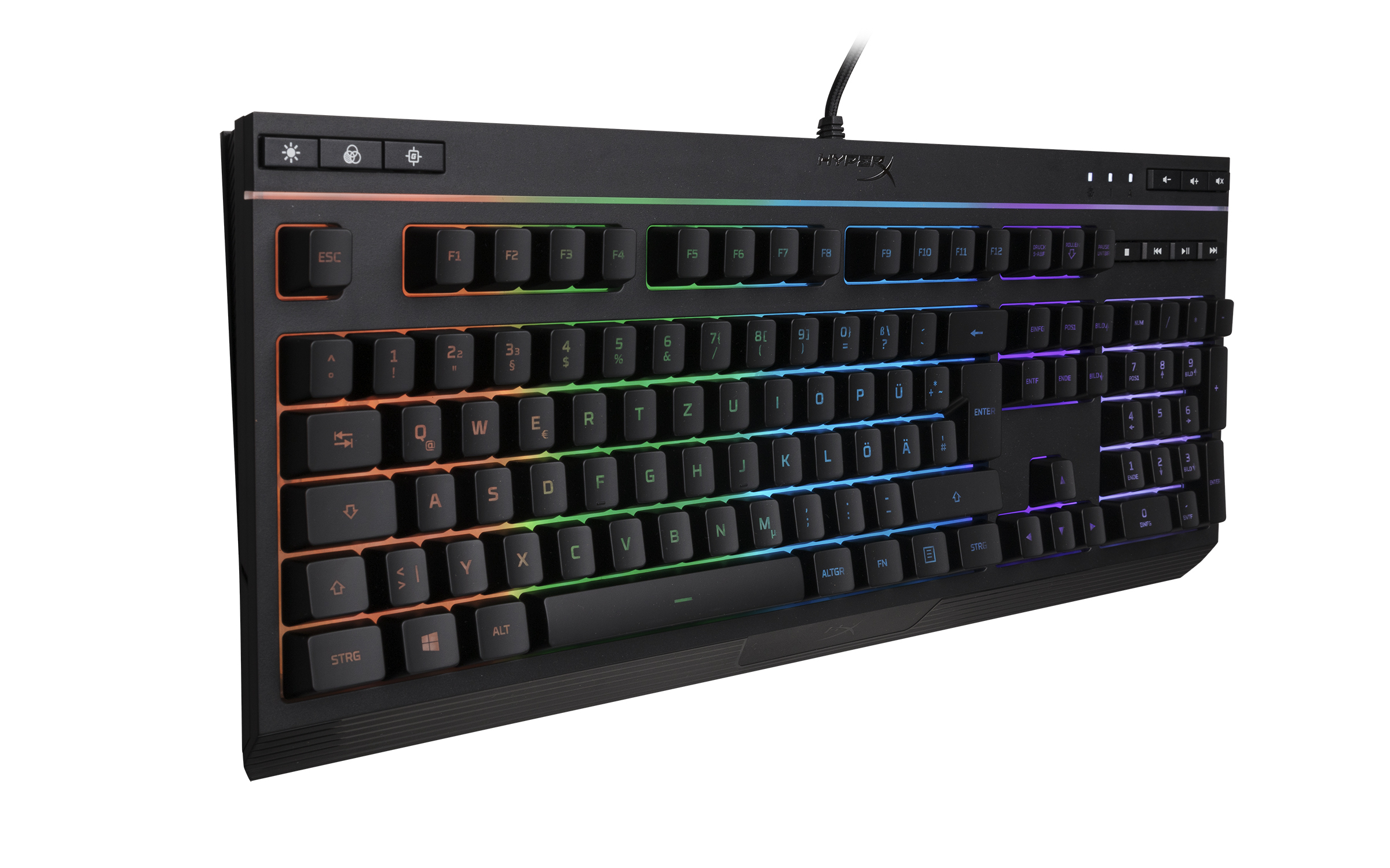HP HyperX Alloy Core RGB ? Gaming-Tastatur (DE-Layout), Volle Größe (100%), Kabelgebunden, USB, Memb
