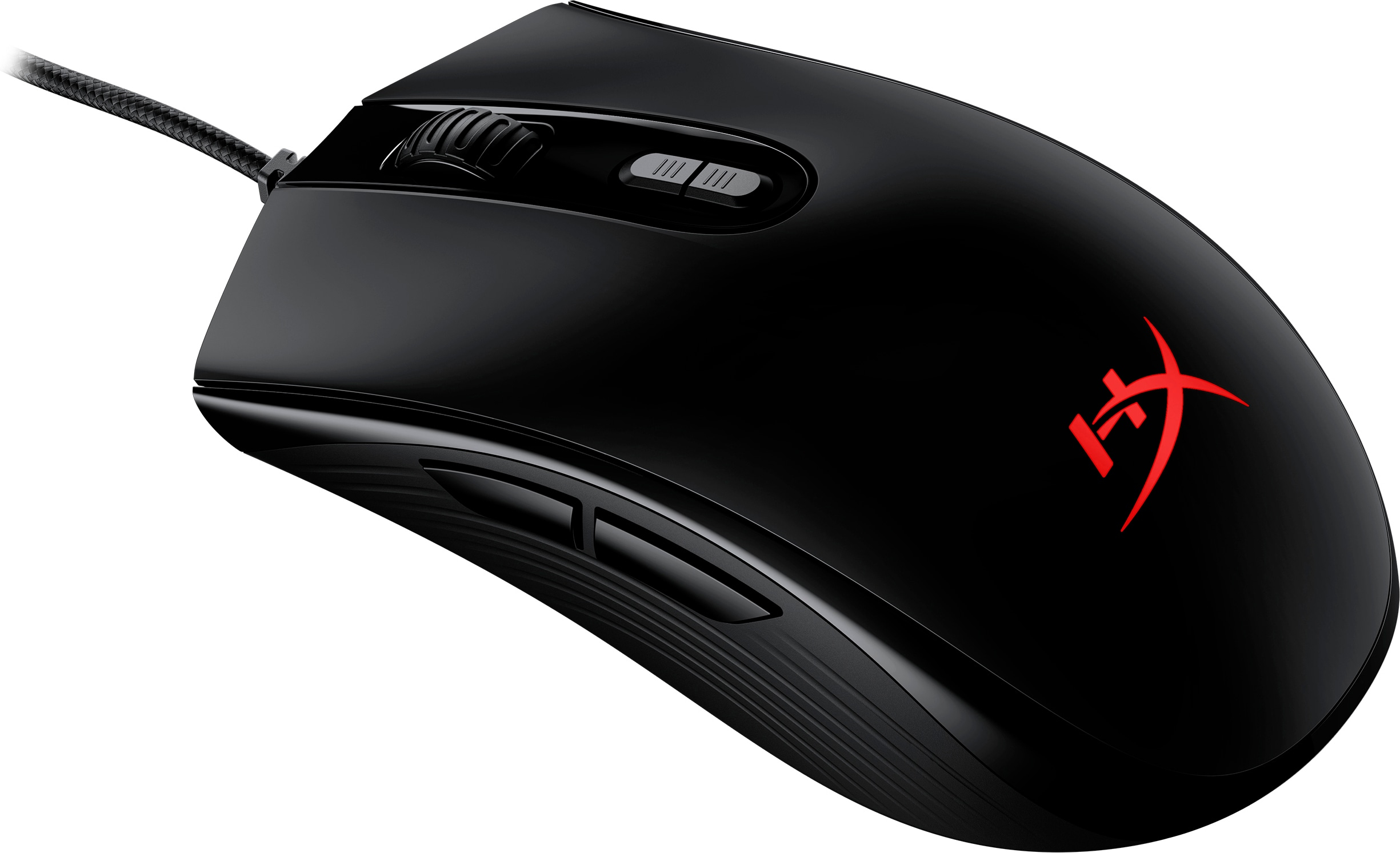 HP HyperX Pulsefire Core ? Gaming-Maus (schwarz), Beidhändig, Optisch, USB Typ-A, 6200 DPI, Schwarz