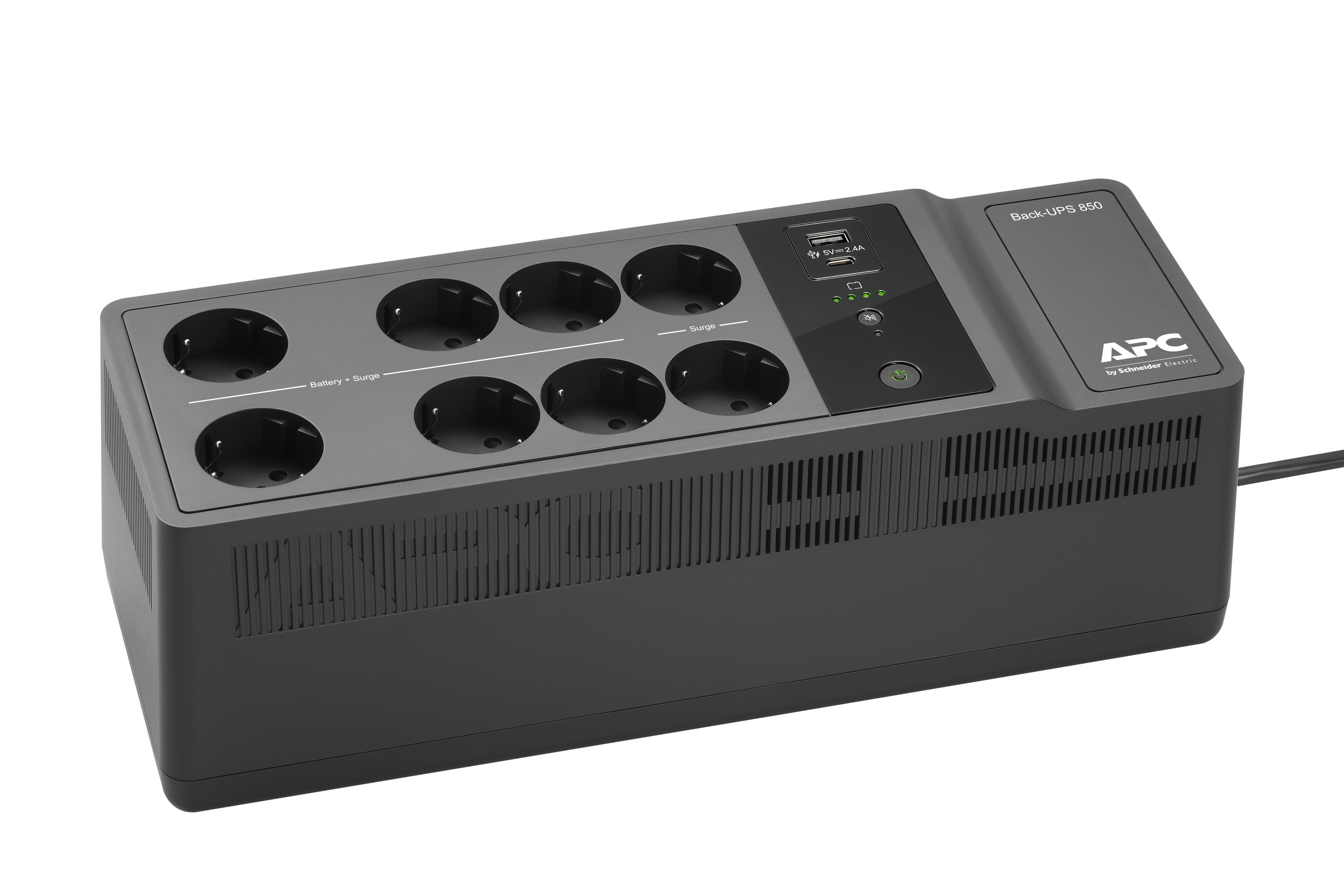 APC BE850G2-GR Back-UPS, 850VA, Steckdosenleiste, 8x Schuko, USB