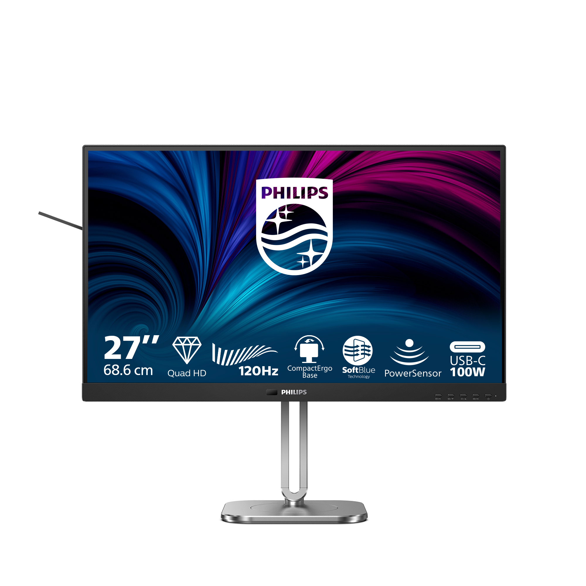 Philips 4000 Series 27B2U4601 Monitor 68.6cm (27") WQHD, IPS, 4ms, HDMI, Displayport, USB-C
