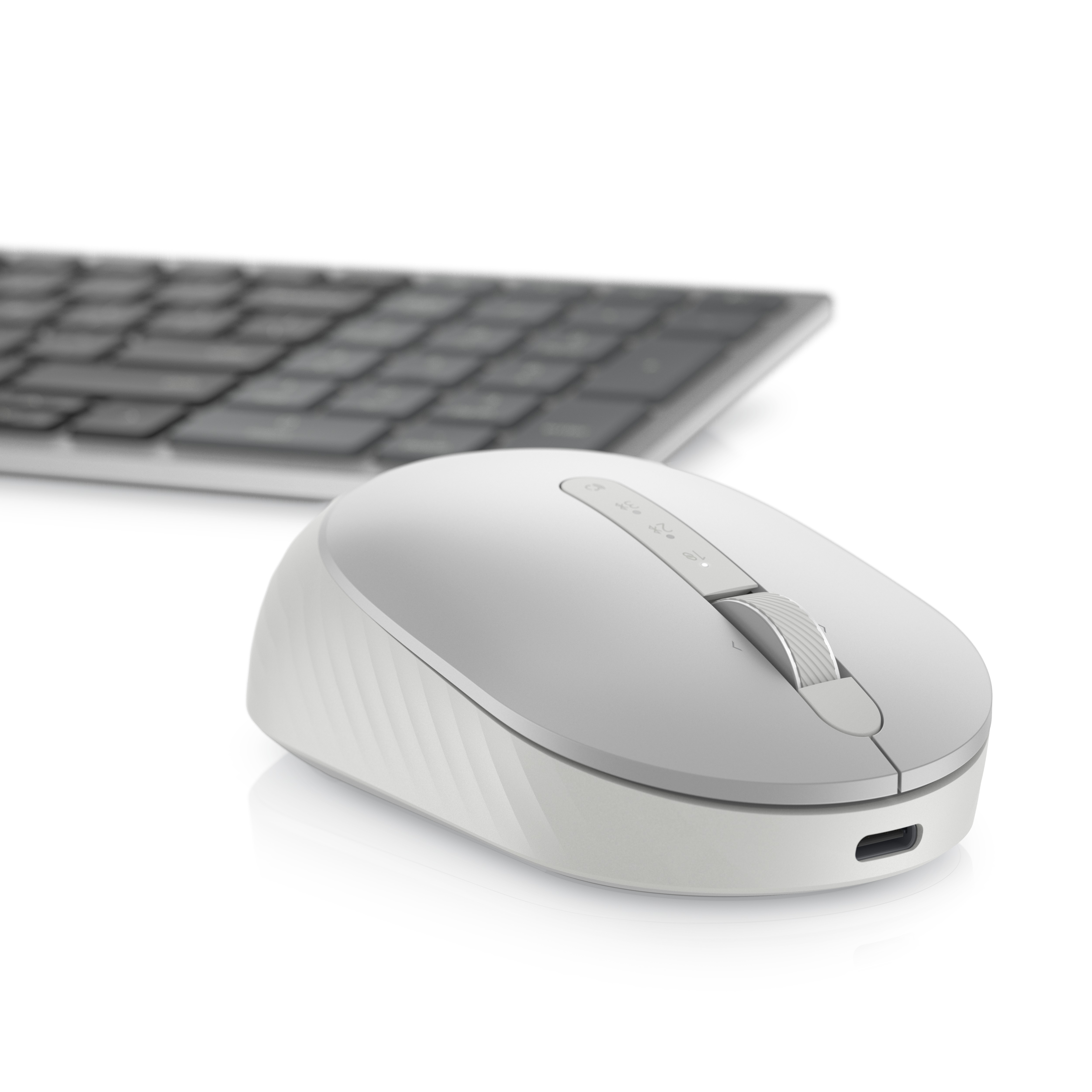 Dell Pro Premium kompakte Maus ? MS7421W - Platinum Silver (silber), Beidhändig, Optisch, RF Wireles