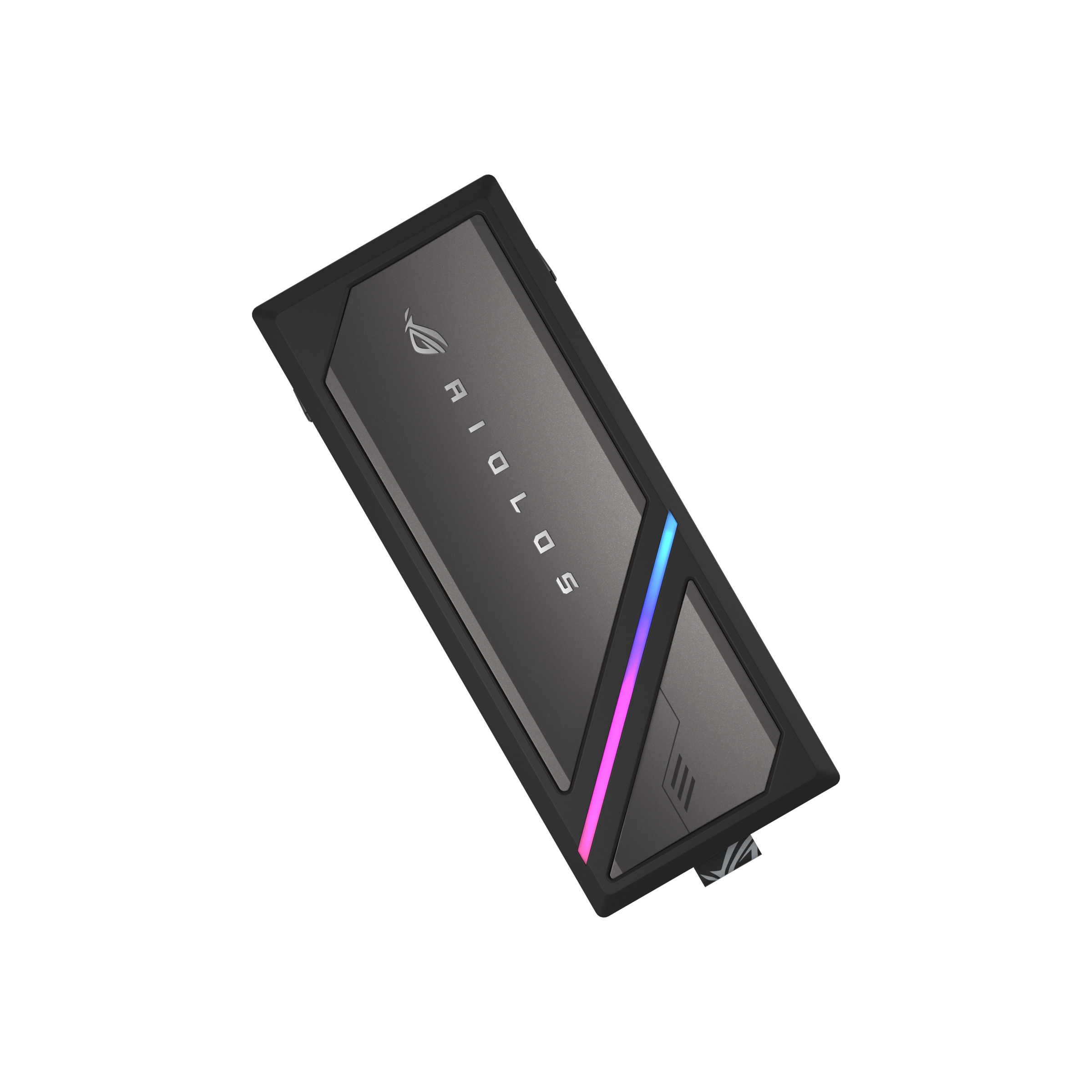 ASUS ROG Strix Aiolos, SSD-Gehäuse, M.2, PCI Express, SATA, 20 Gbit/s, USB Anschluss, Schwarz