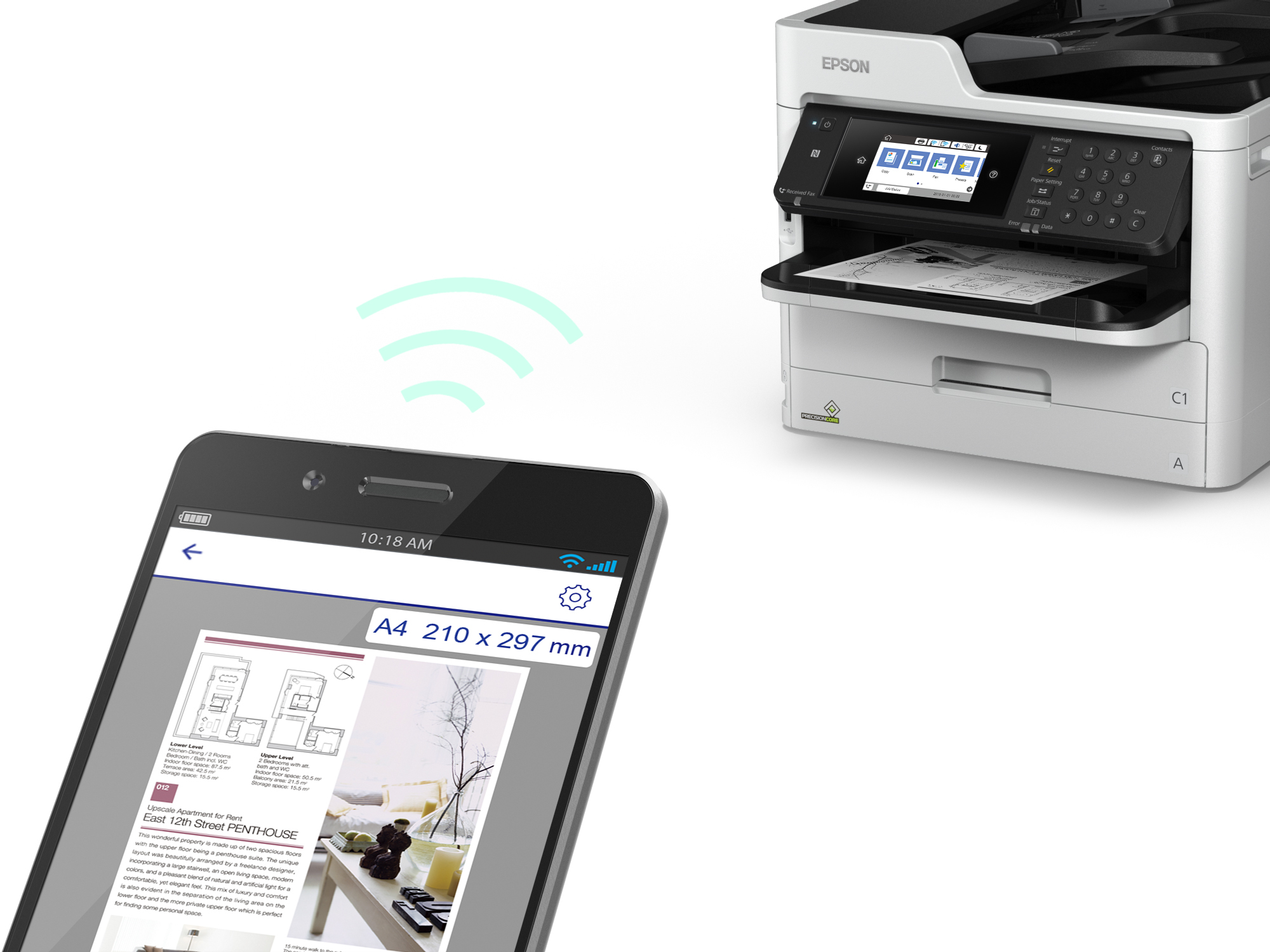 Epson WorkForce Pro WF-M5799DWF - Multifunktionsdrucker - s/w - Tintenstrahl - A4 (210 x 297 mm)