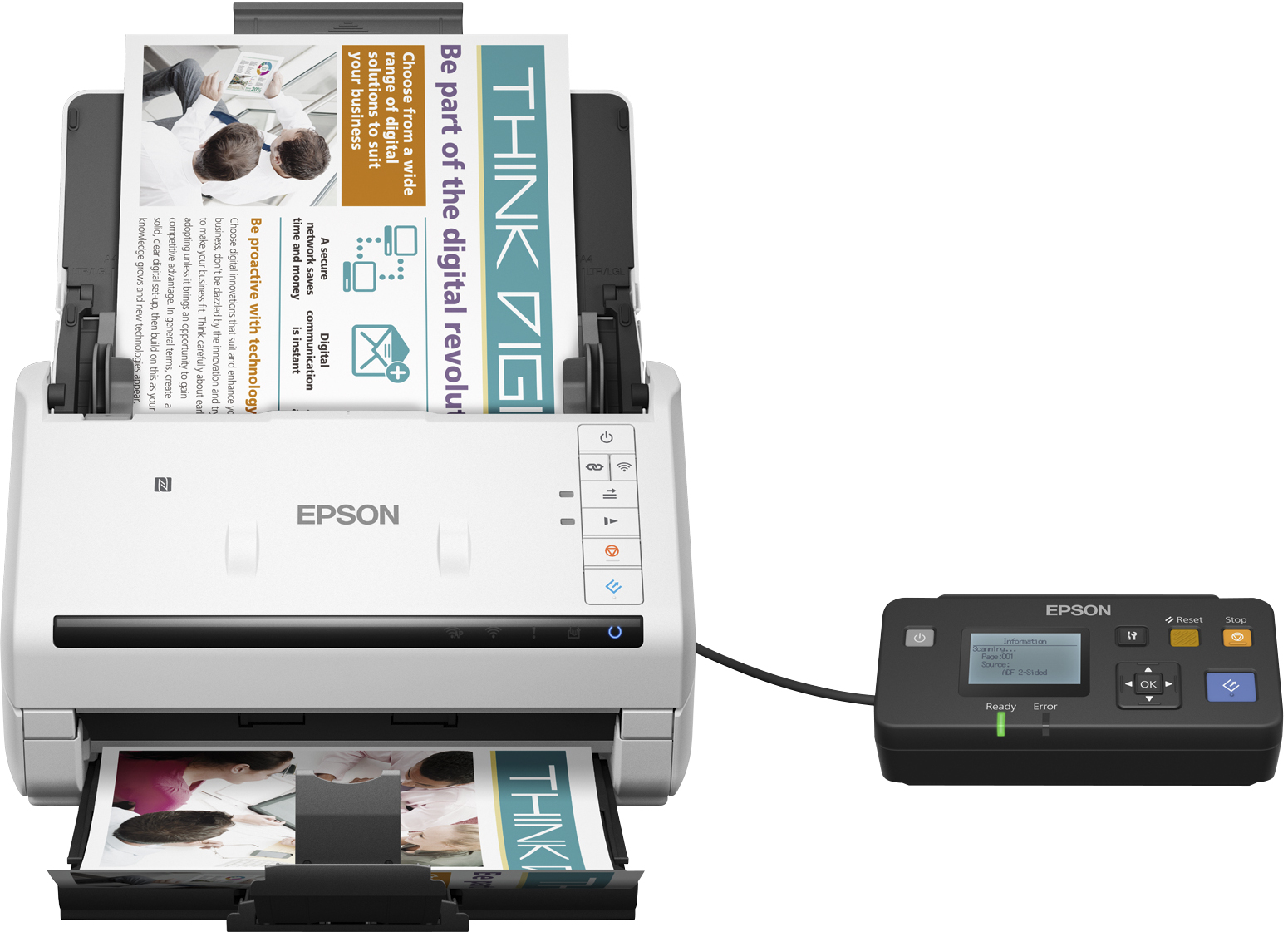 Epson WorkForce DS-570W - Dokumentenscanner - Duplex - A4 - 600 dpi x 600 dpi - bis zu 35 Seiten/Min