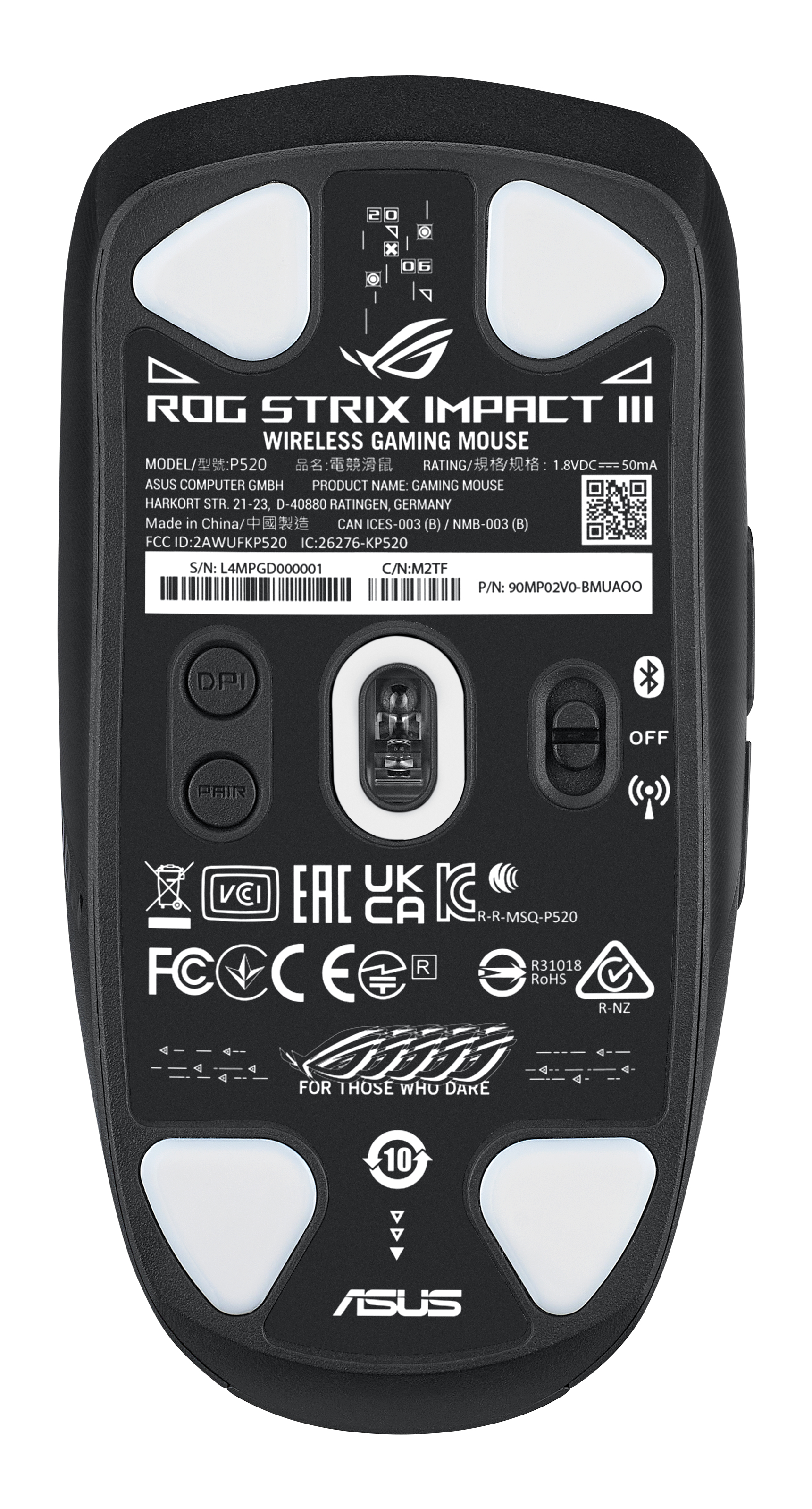 ASUS ROG Strix Impact III - Maus - optisch - 7 Tasten