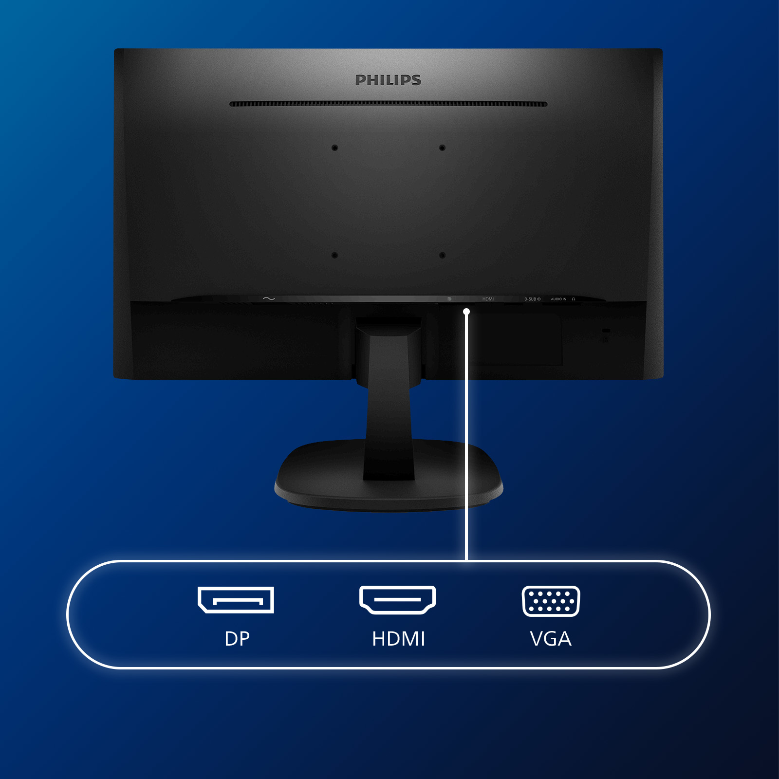 Philips V-line 273V7QJAB Monitor 68.8cm (27") Full HD, IPS, 5ms, HDMI, Displayport, VGA