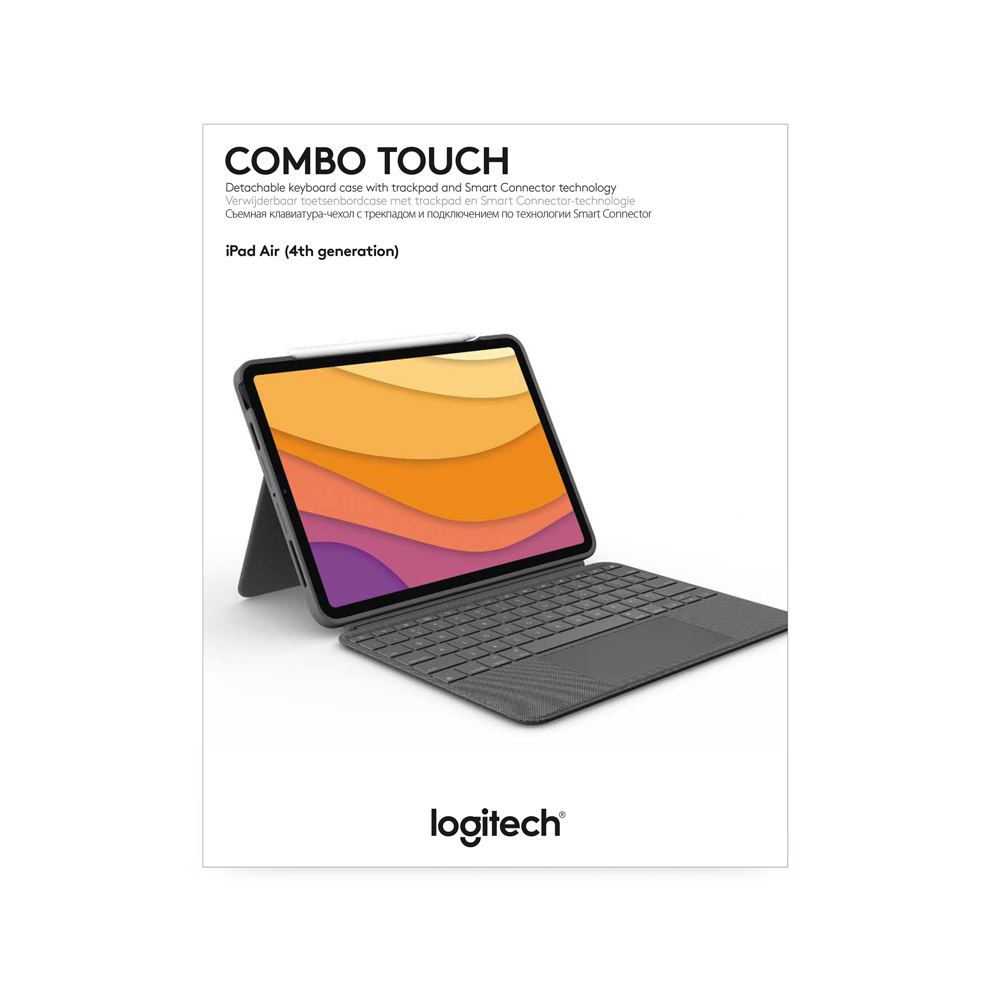 Logitech Combo Touch, KeyboardDock für Apple iPad Air 4/Air 5 10.9" grau, DE