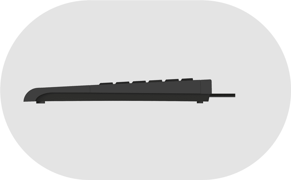 KeySonic ACK-3410 (UK) Super-Mini Keyboard, Smart-Touchpad, USB, schwarz, Tenkeyless (80 - 87 %), Ka