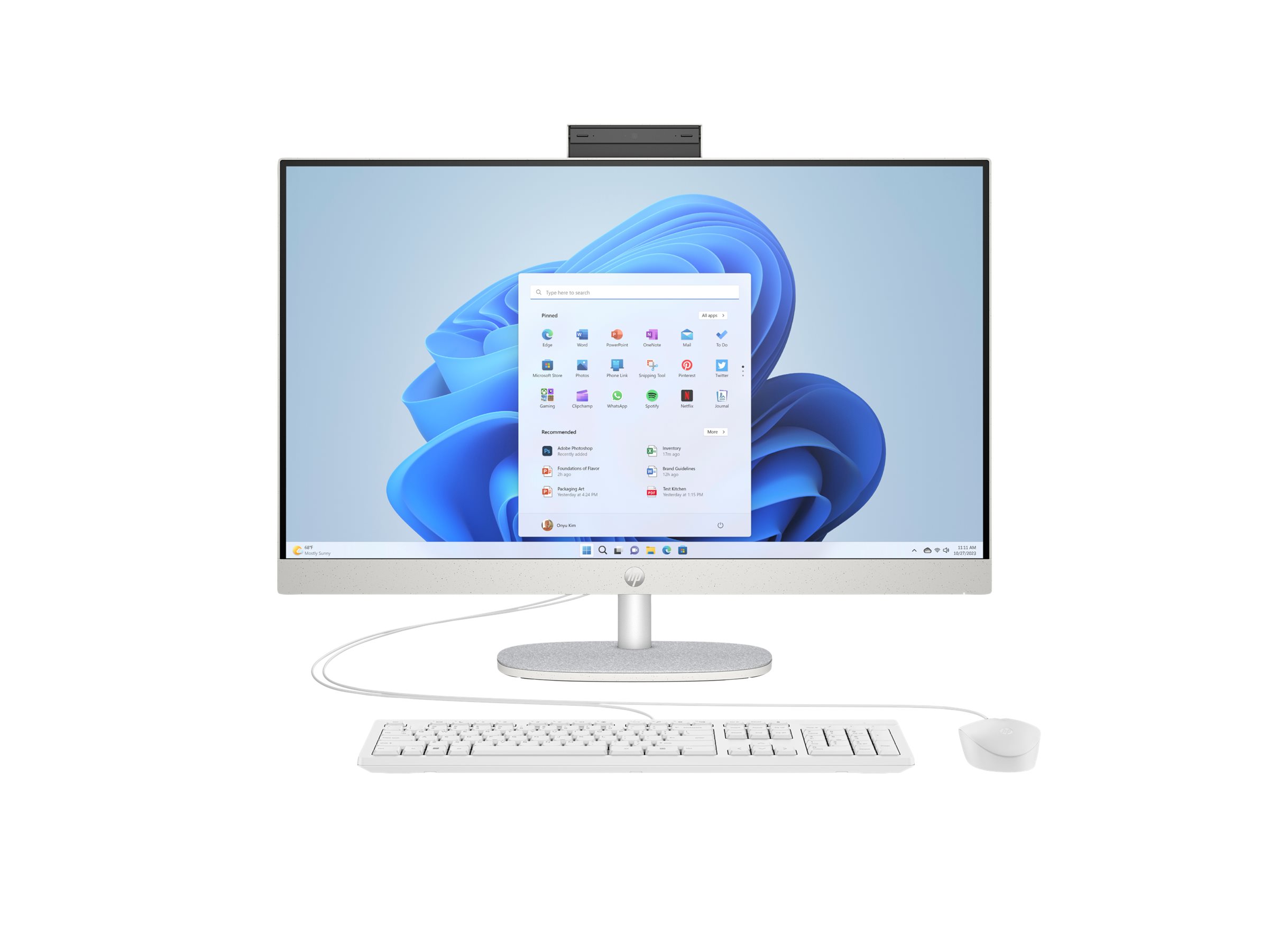 HP 27-cr0401ng - All-in-One (Komplettlösung) - Core i3 i3-1315U - RAM 8 GB - SSD 256 GB - NVMe - UHD