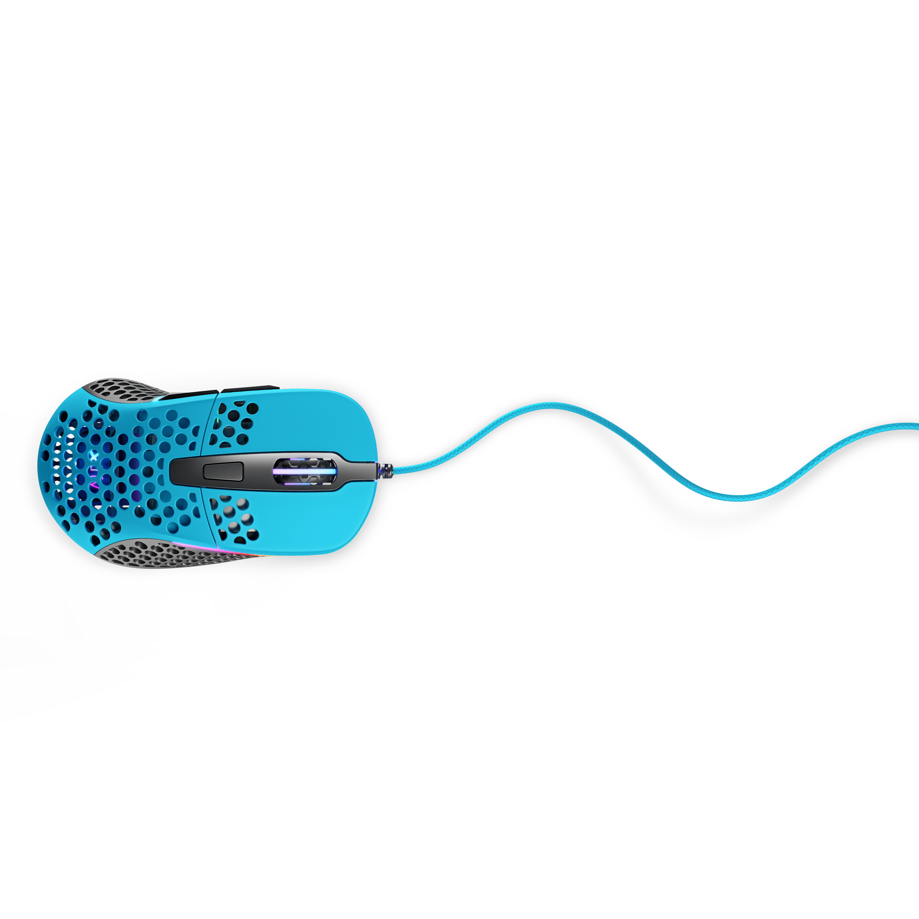 Cherry XTRFY M4 RGB, rechts, Optisch, USB Typ-A, 16000 DPI, Schwarz, Blau