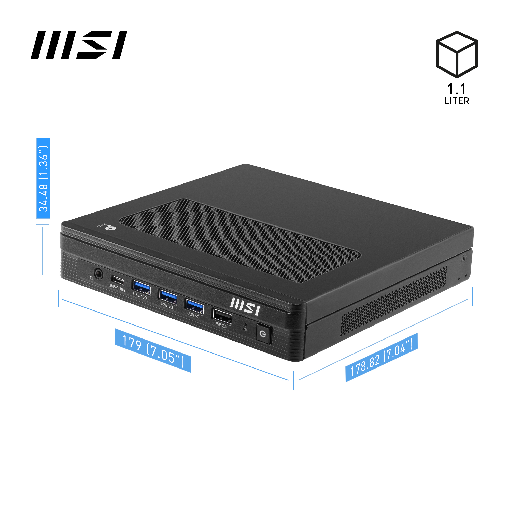 MSI PRO DP10 A14MG-016AT, Core i5-14400, 16GB, 1TB, Wi-Fi 6E, Win11 Pro