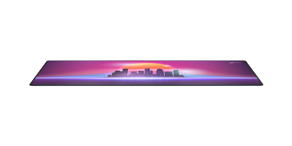 Cherry XTRFY GP5-XL-RETROWAVE, Mehrfarbig, Abbildung, Tuch, Gummi, Anti-Rutsch-Basis, Gaming-Mauspad