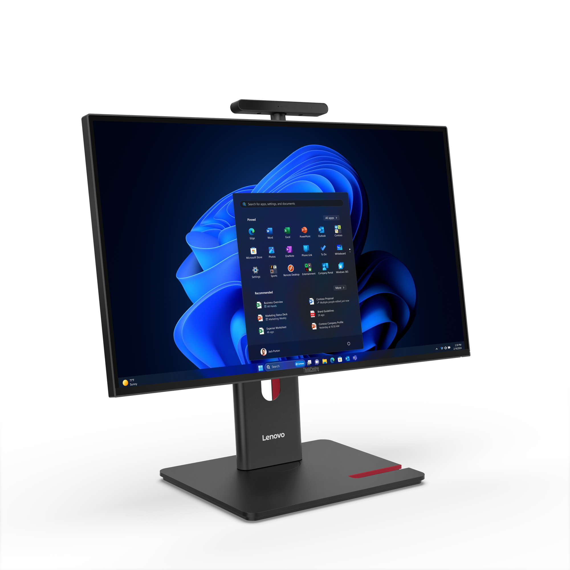 Lenovo ThinkCentre M90a Gen 6 - AiO, 23.8" FHD, Core Ultra 5 235, 32GB RAM, 512GB SSD, Win11 Pro