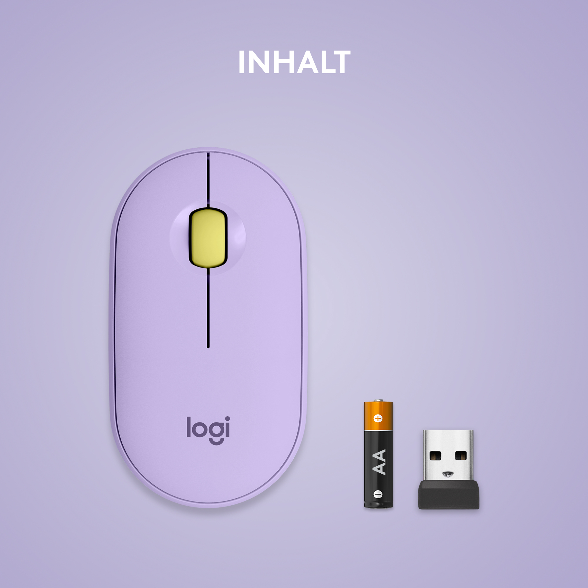 Logitech Pebble M350 - Maus - optisch - 3 Tasten - kabellos - Bluetooth - kabelloser Empfänger (USB)