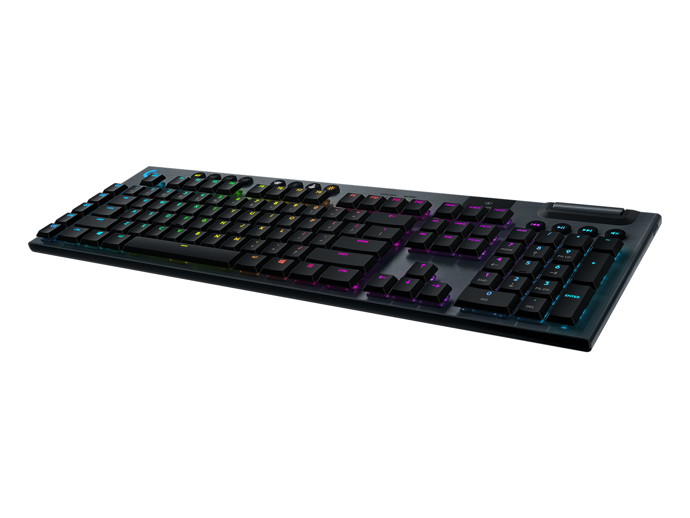 Logitech G G915, Volle Größe (100%), Kabellos, RF Wireless + Bluetooth, Mechanischer Switch, Karbon