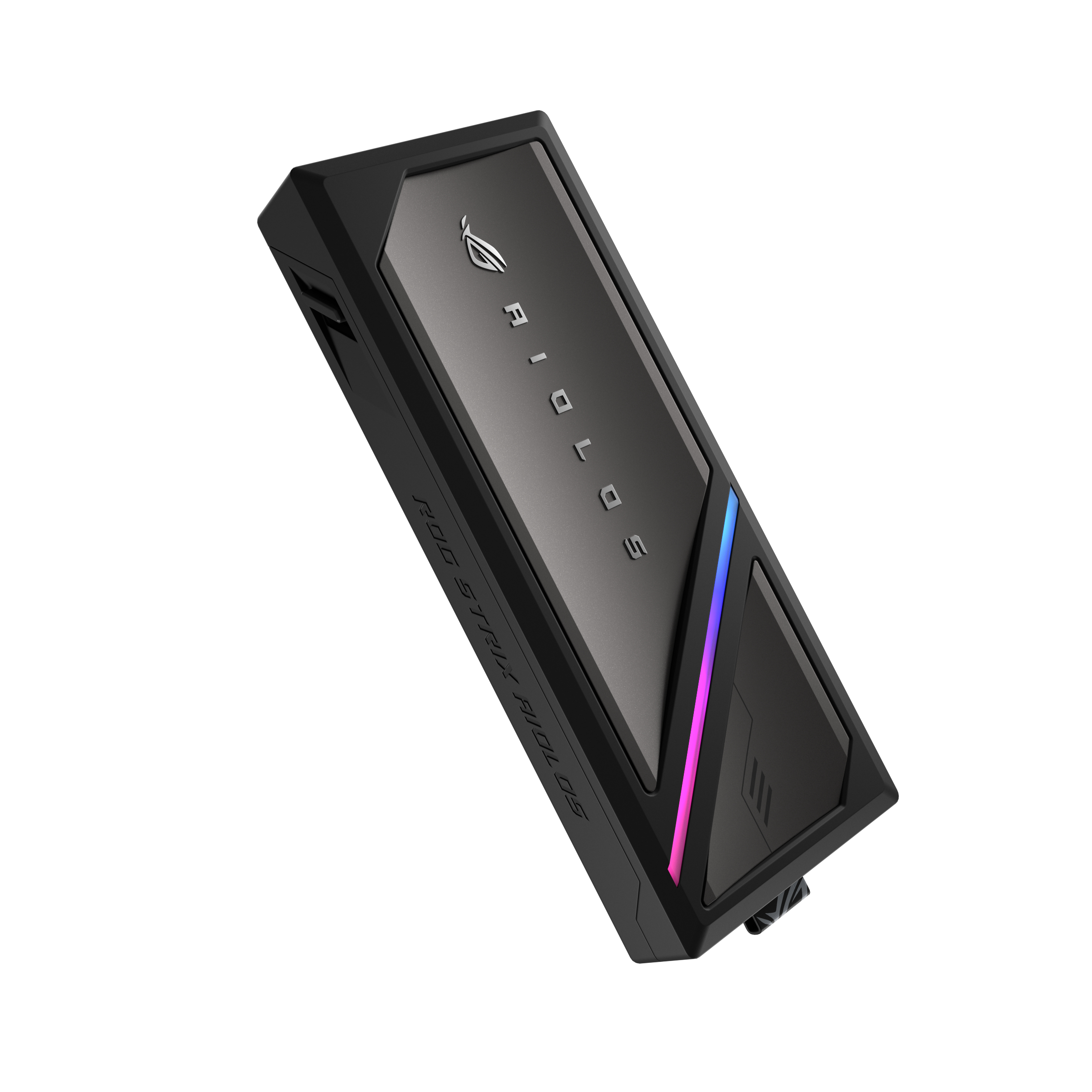 ASUS ROG Strix Aiolos, SSD-Gehäuse, M.2, PCI Express, SATA, 20 Gbit/s, USB Anschluss, Schwarz