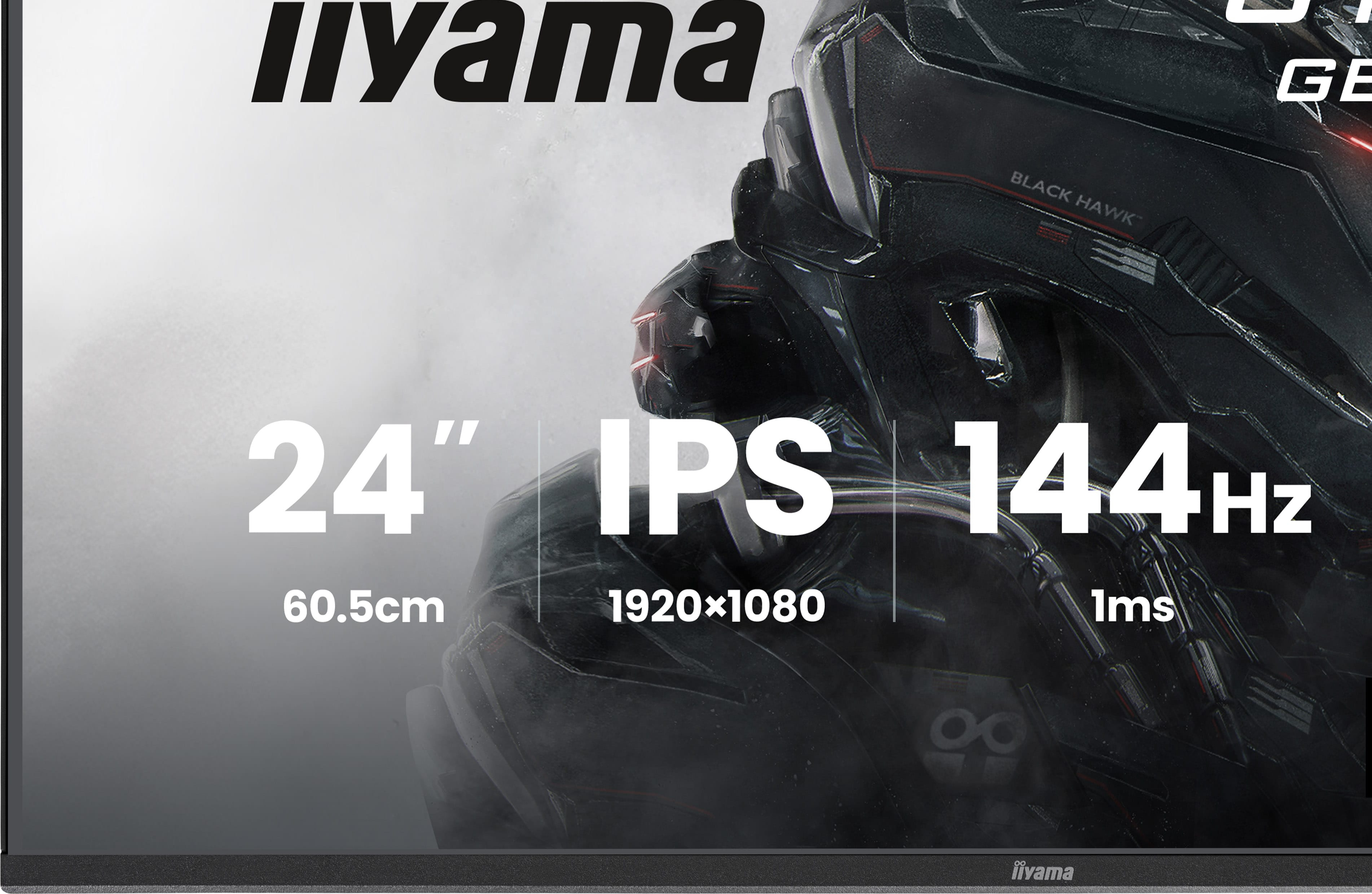 iiyama G-Master GB2441HSU-B1 Black Hawk Monitor 60.5cm (23.8") Full HD, IPS, 1ms, HDMI, DP, USB