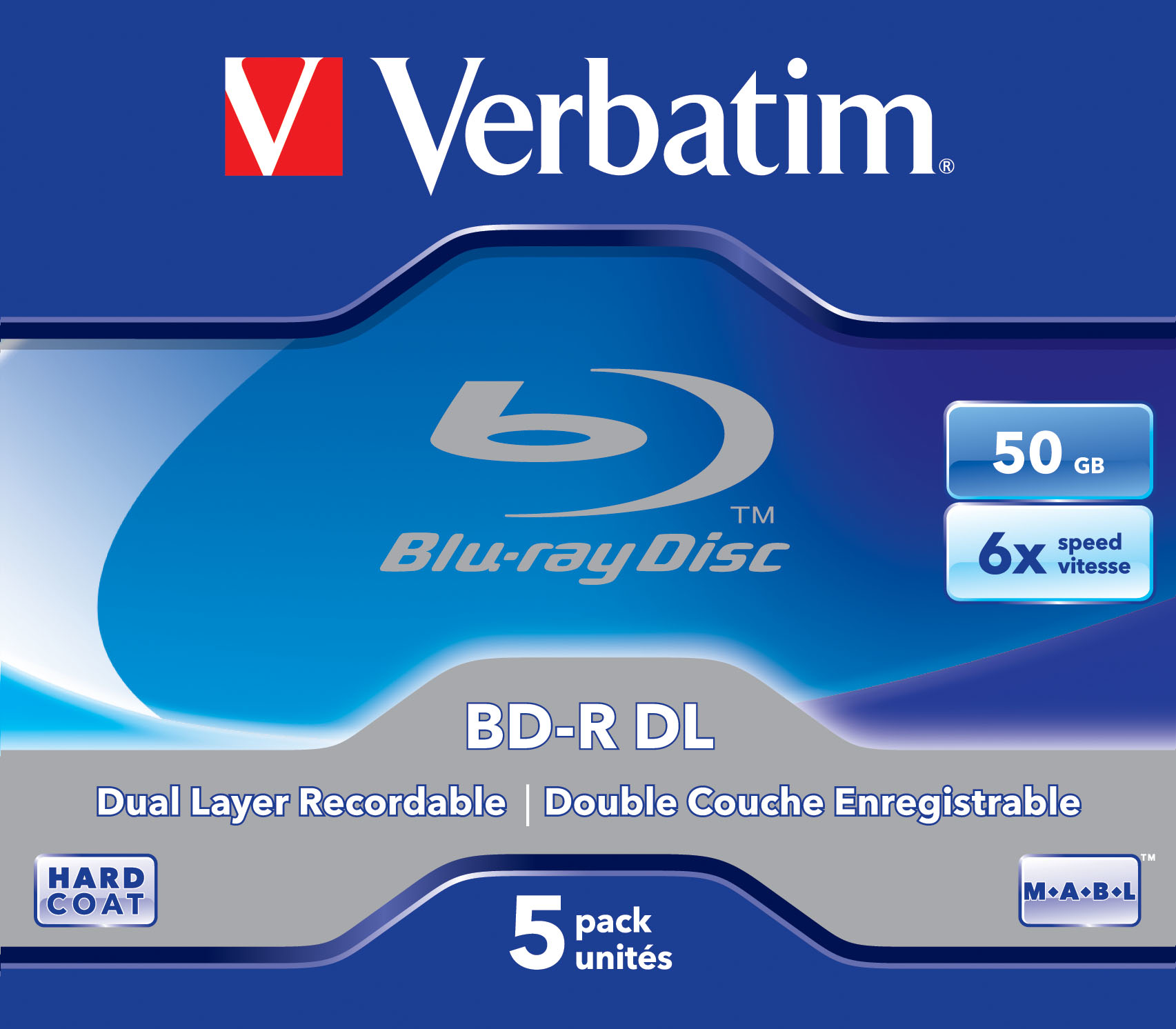Verbatim 5 x BD-R DL - 50 GB 6x - Jewel Case (Schachtel)