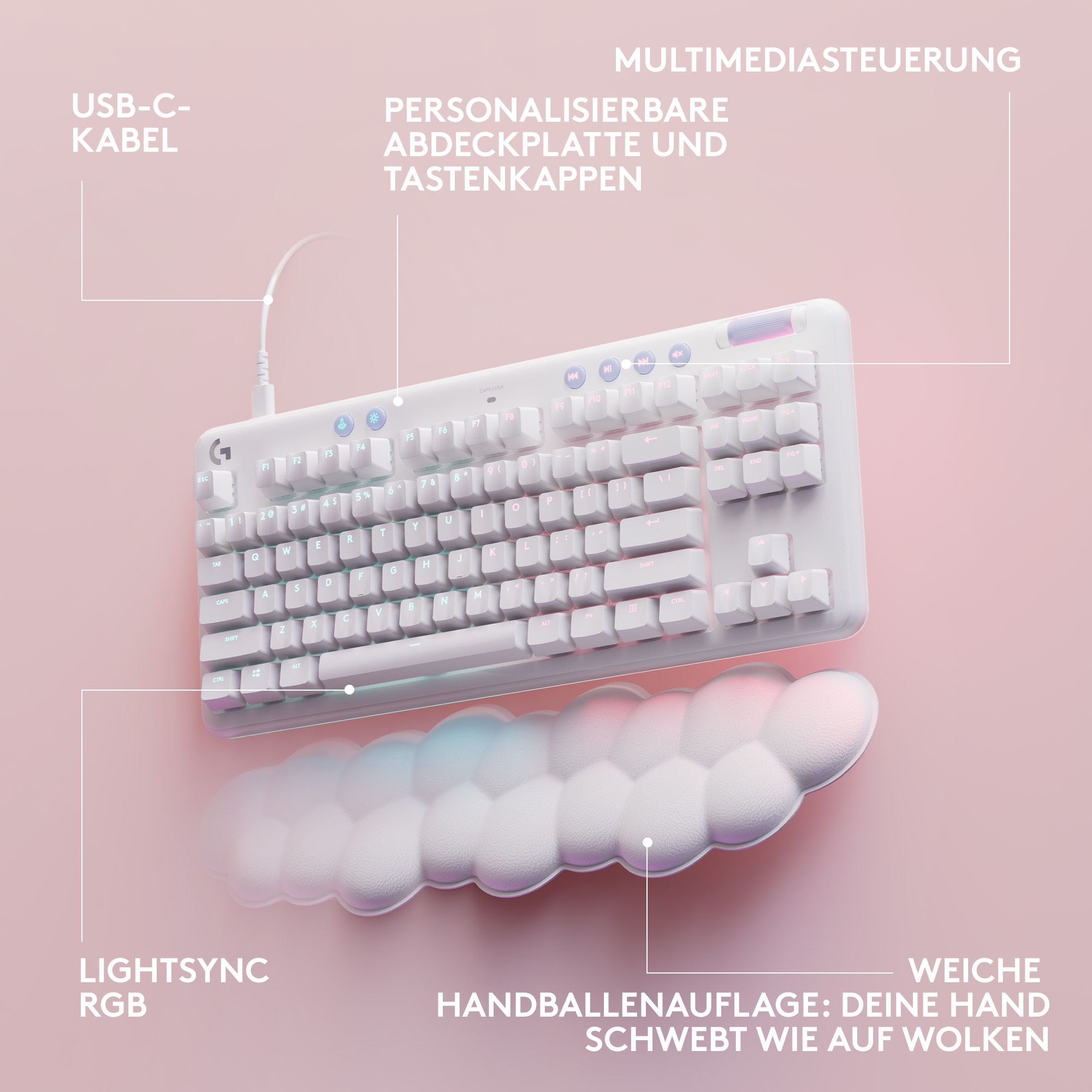 Logitech G G713 - Tastatur - Ohne Zehnertastatur
