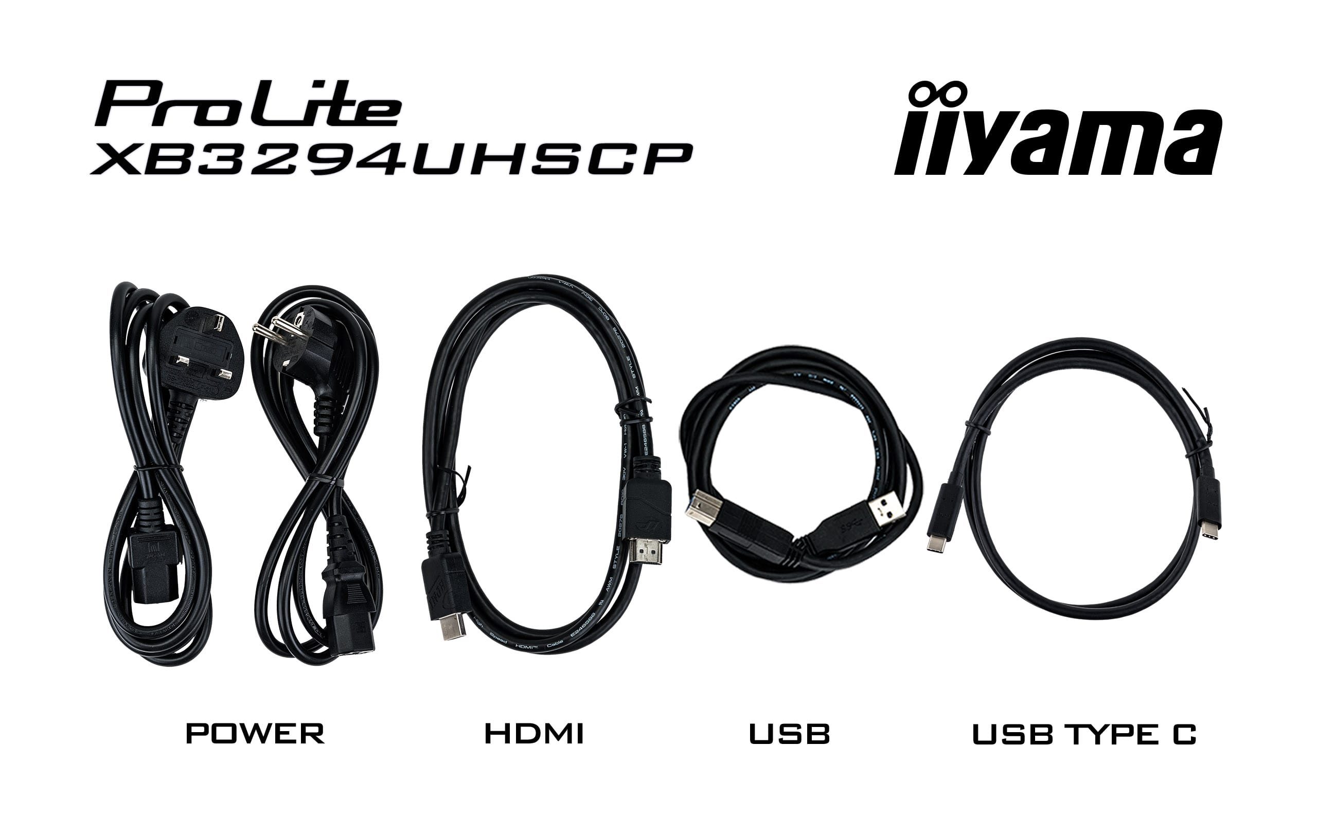 iiyama ProLite XB3294UHSCP-B1 Monitor 80cm (31.5") 4K UHD, VA, 2ms, HDMI, Displayport, USB-C